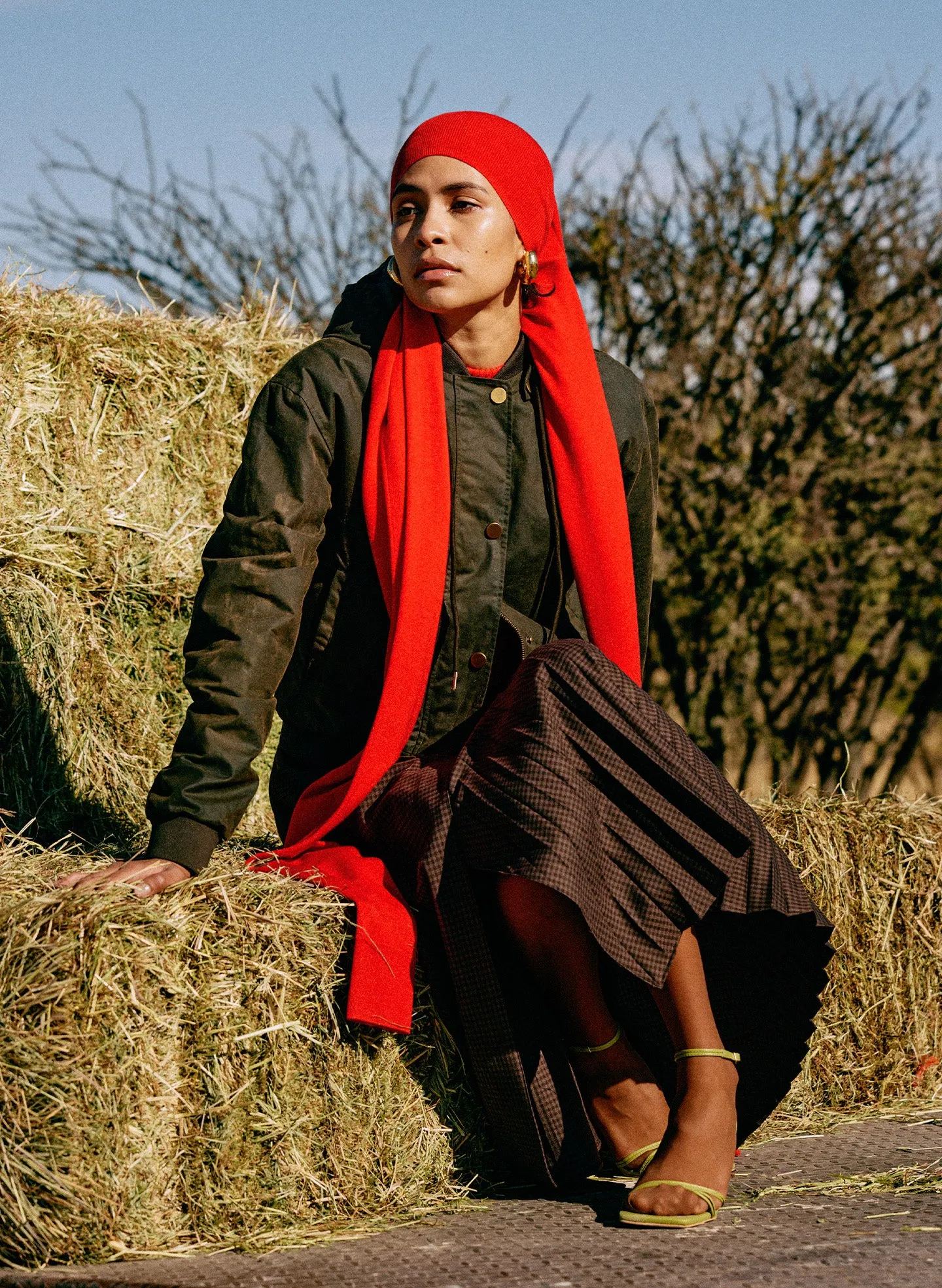 Waxed Cotton Bomber With Removable Hood sold by Tibi product image thumbnail 2