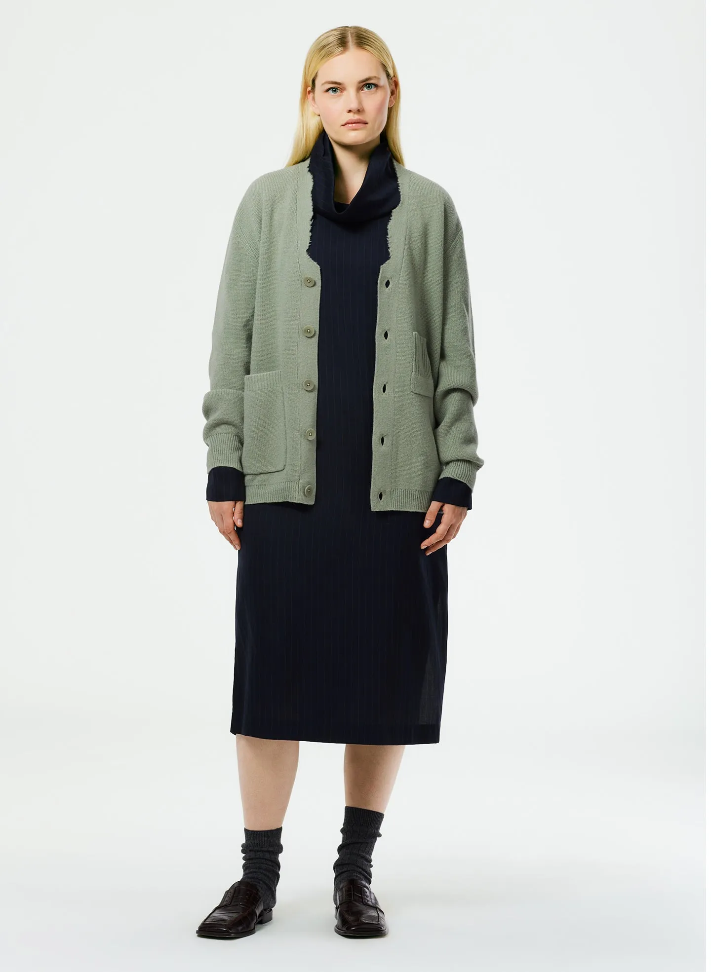 Soft Lambswool Distressed Cardigan sold by Tibi product image thumbnail 4