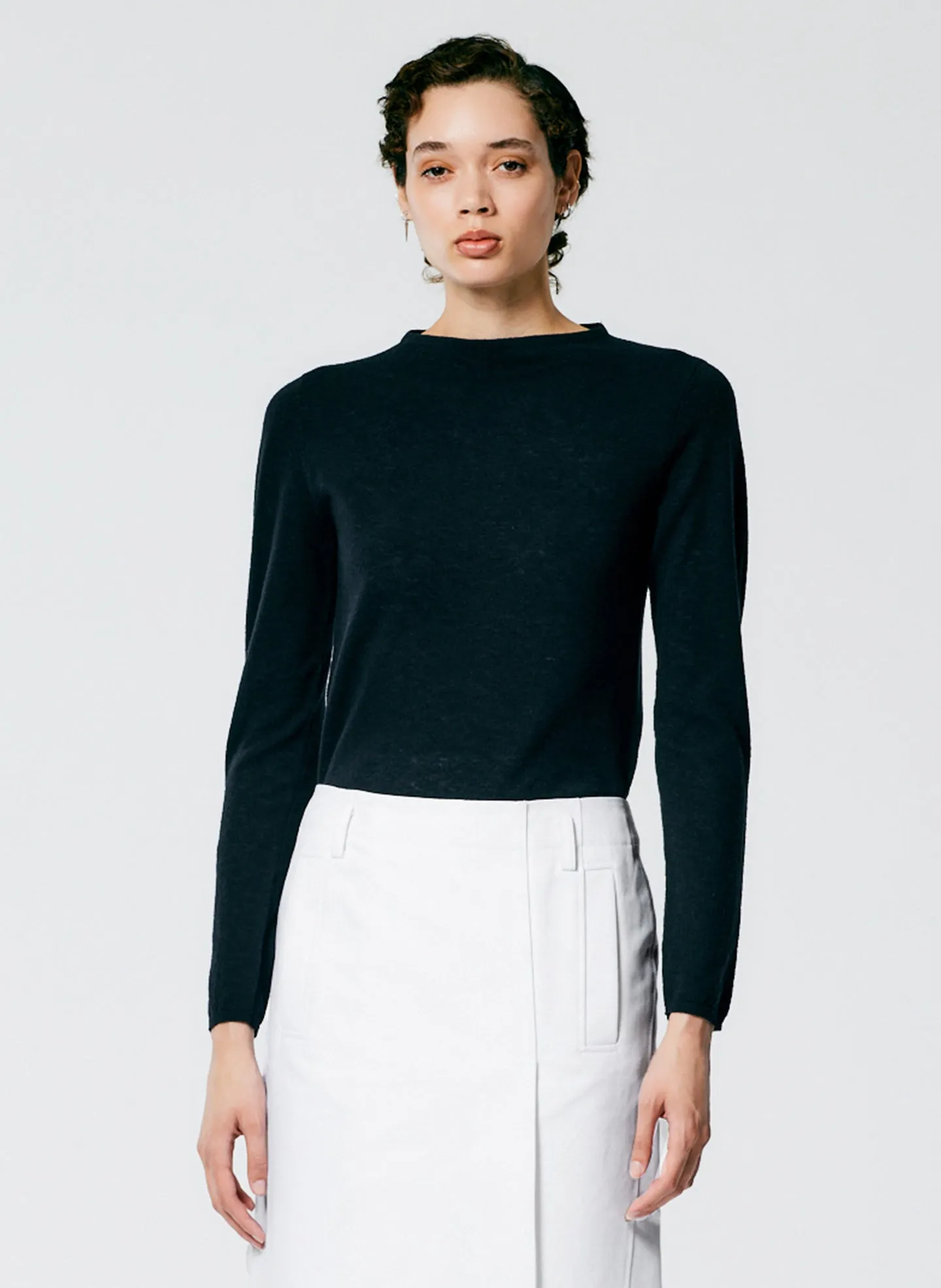 Skinlike Mercerized Wool Soft Sheer Pullover sold by Tibi