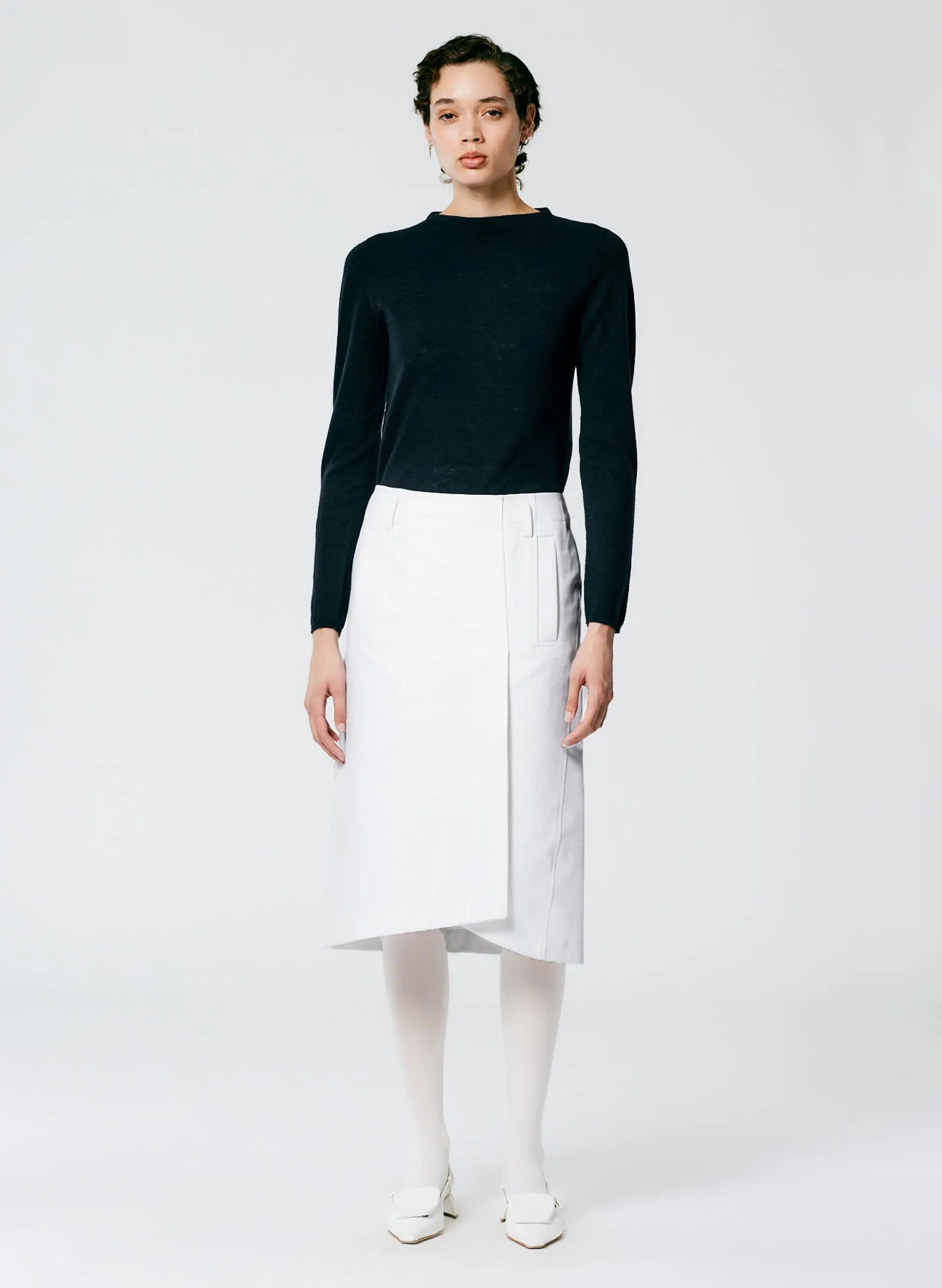 Skinlike Mercerized Wool Soft Sheer Pullover sold by Tibi product image thumbnail 5