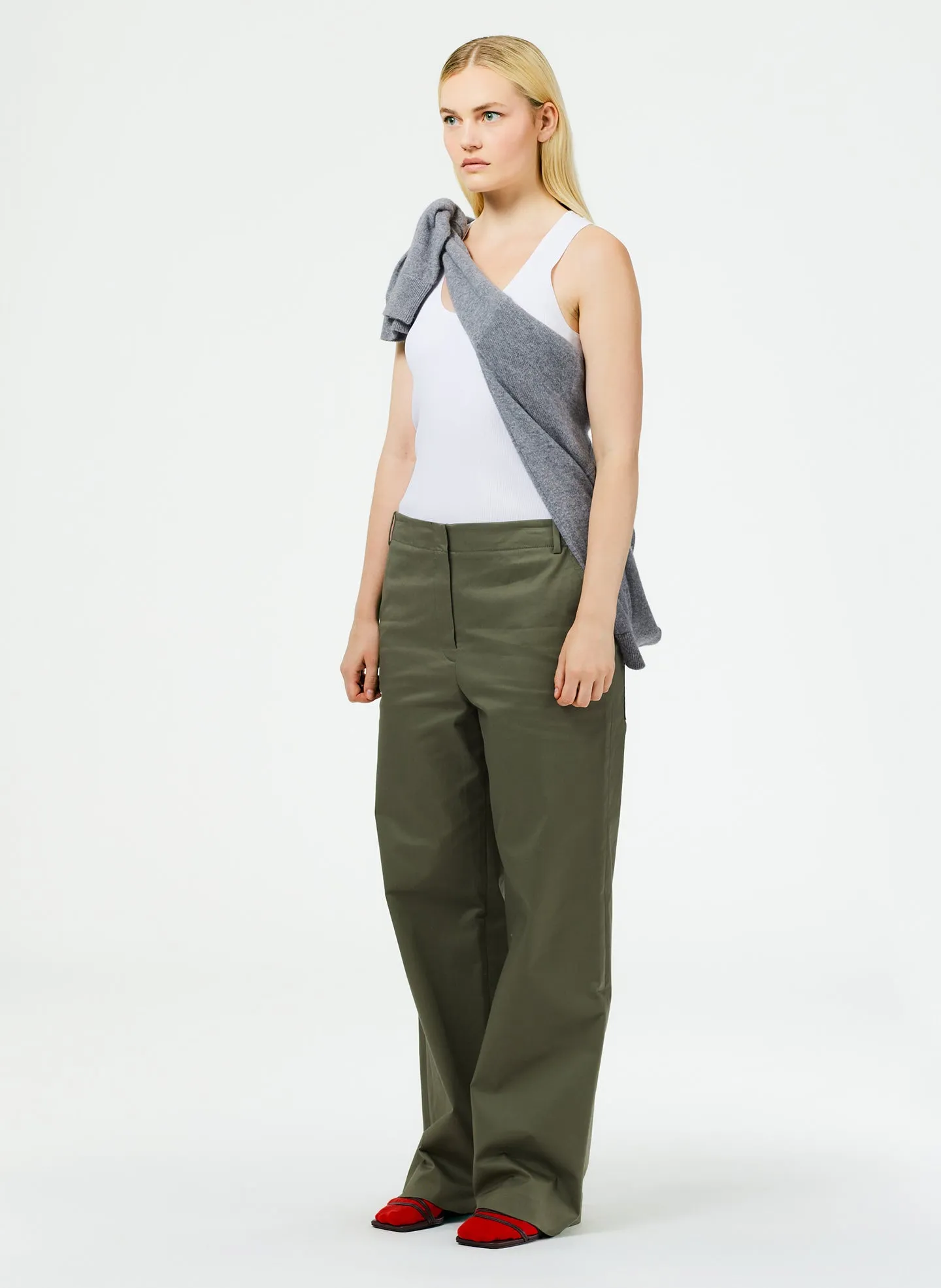 Chino Rodney Straight Leg Trouser sold by Tibi product image thumbnail 3
