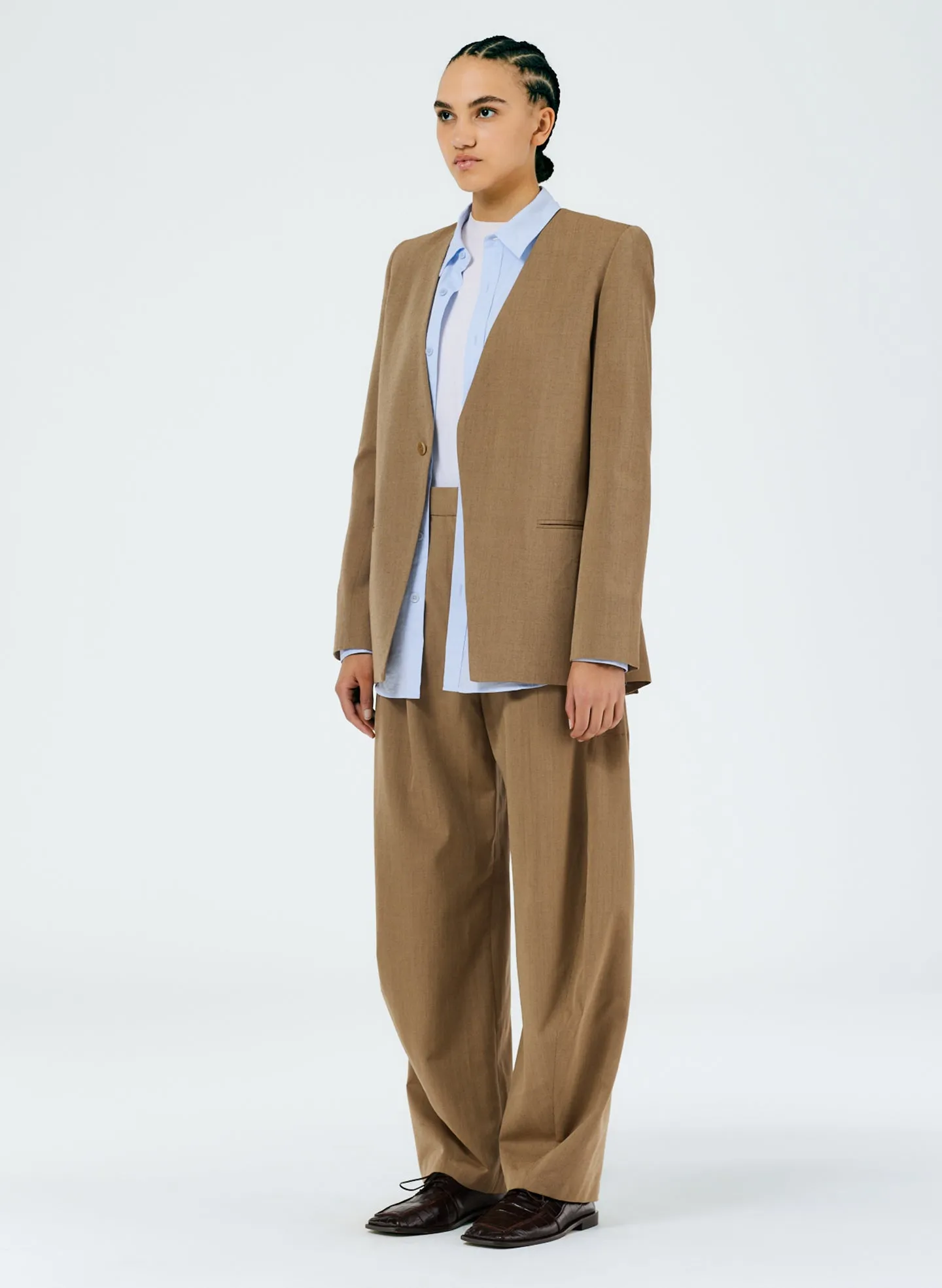 Refined Wool Tricotine Suiting Blazer sold by Tibi product image thumbnail 4