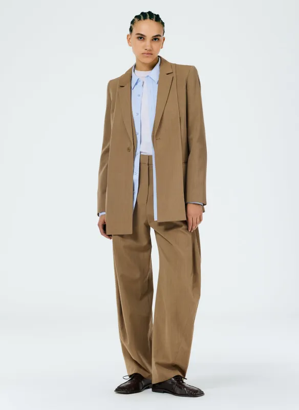 Refined Wool Tricotine Suiting Blazer sold by Tibi
