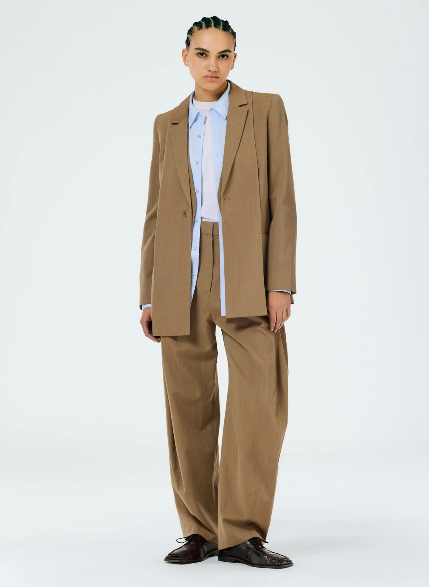 Refined Wool Tricotine Suiting Blazer sold by Tibi