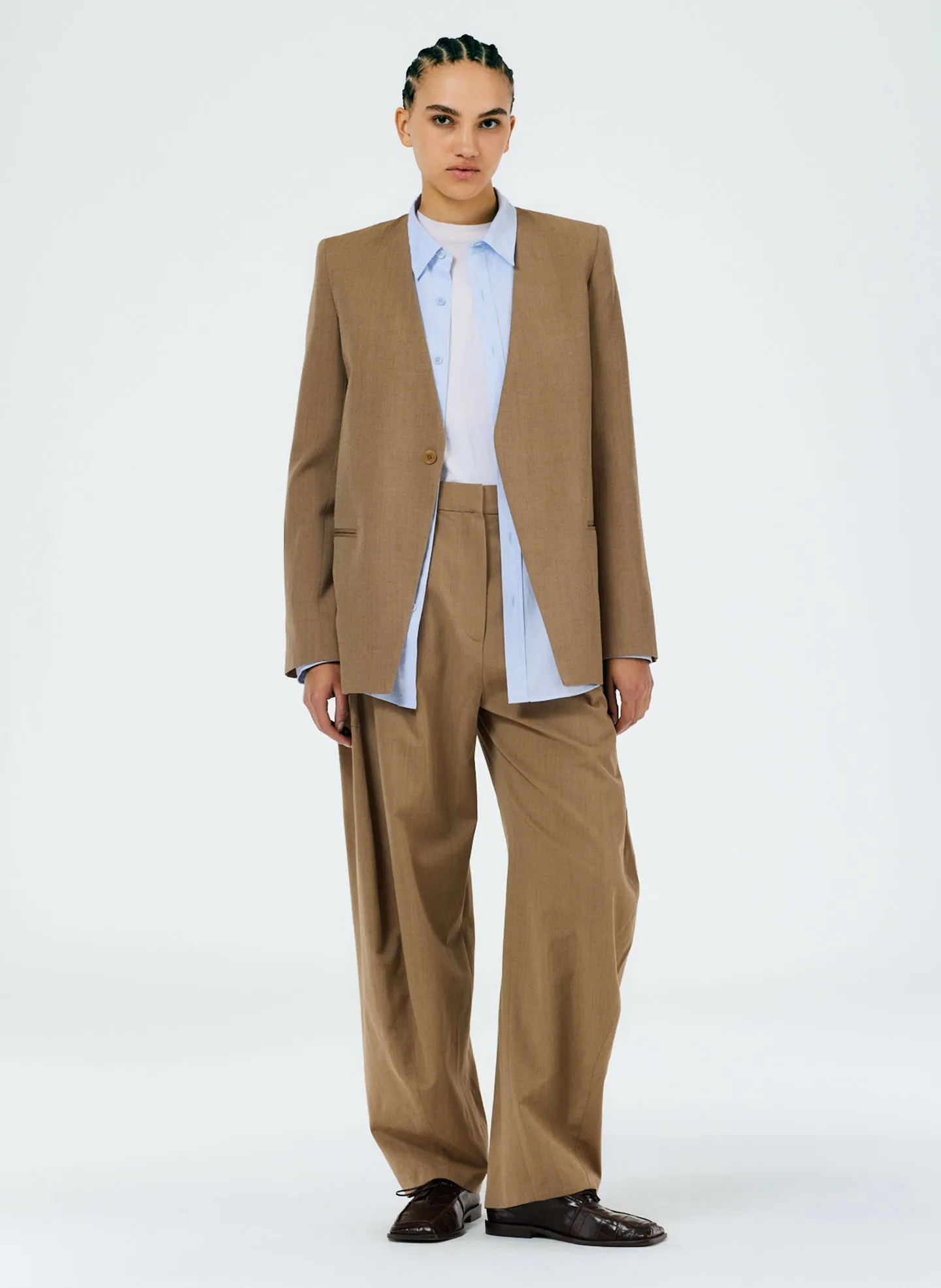 Refined Wool Tricotine Suiting Blazer sold by Tibi product image thumbnail 3