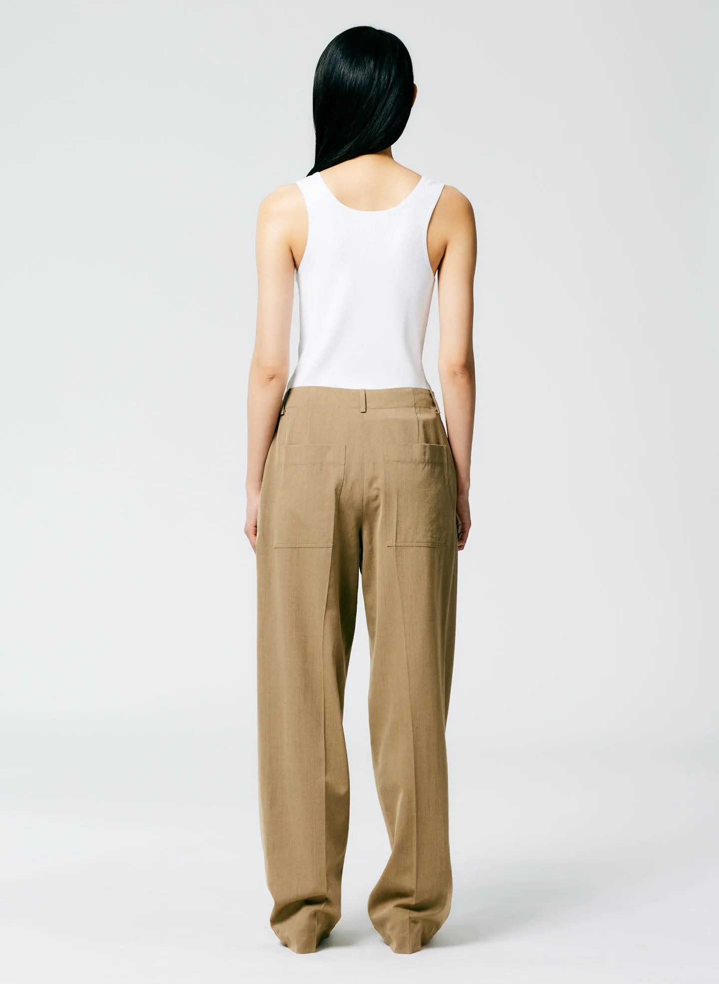 Refined Wool Tricotine Suiting Rodney Straight Leg sold by Tibi product image thumbnail 4
