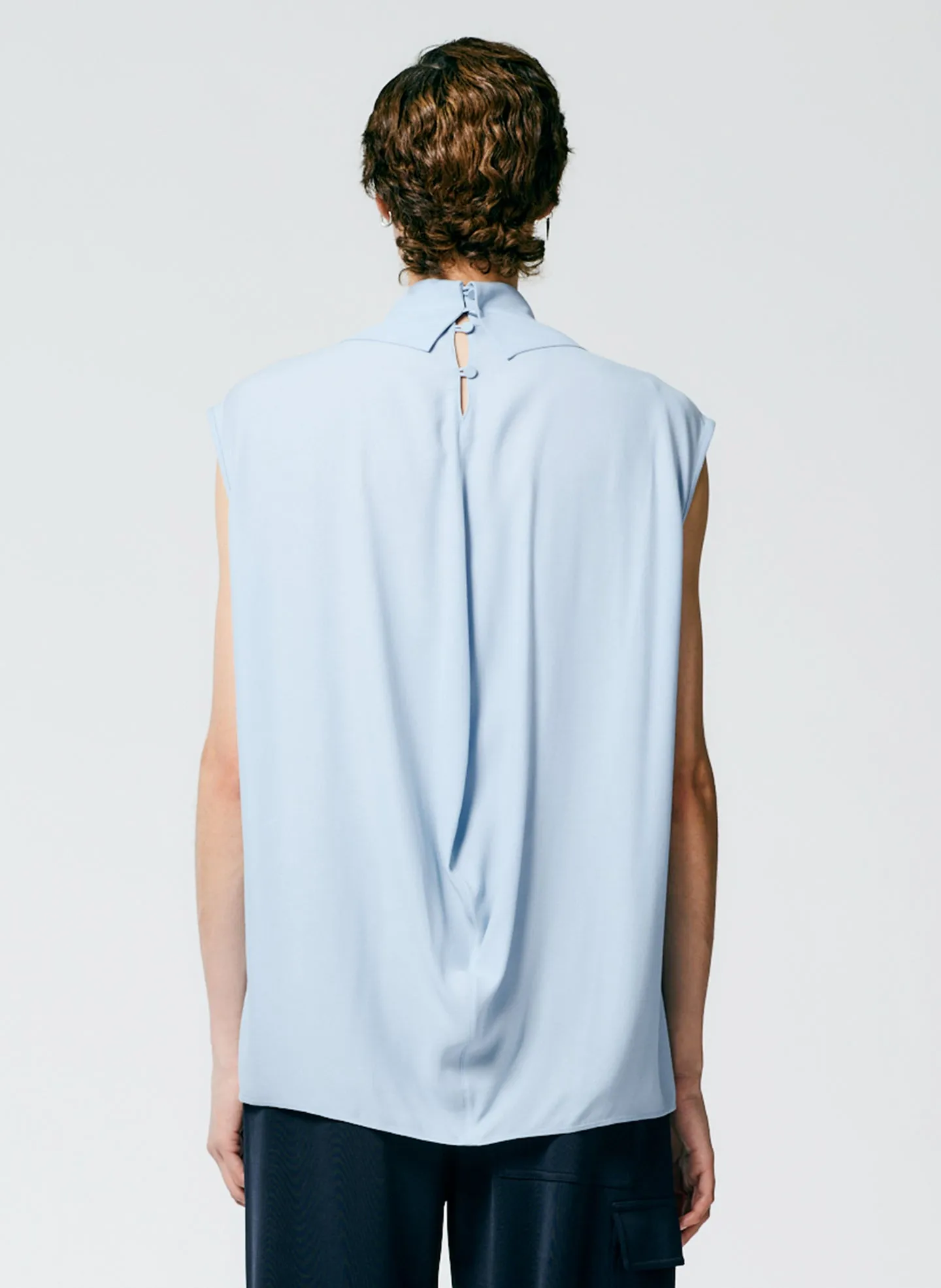 Feather Weight Eco Crepe Sleeveless Davenport Sculpted Shirt sold by Tibi product image thumbnail 4