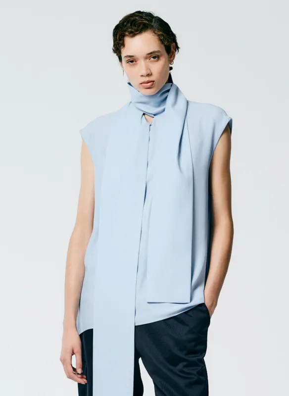 Feather Weight Eco Crepe Sleeveless Davenport Sculpted Shirt sold by Tibi