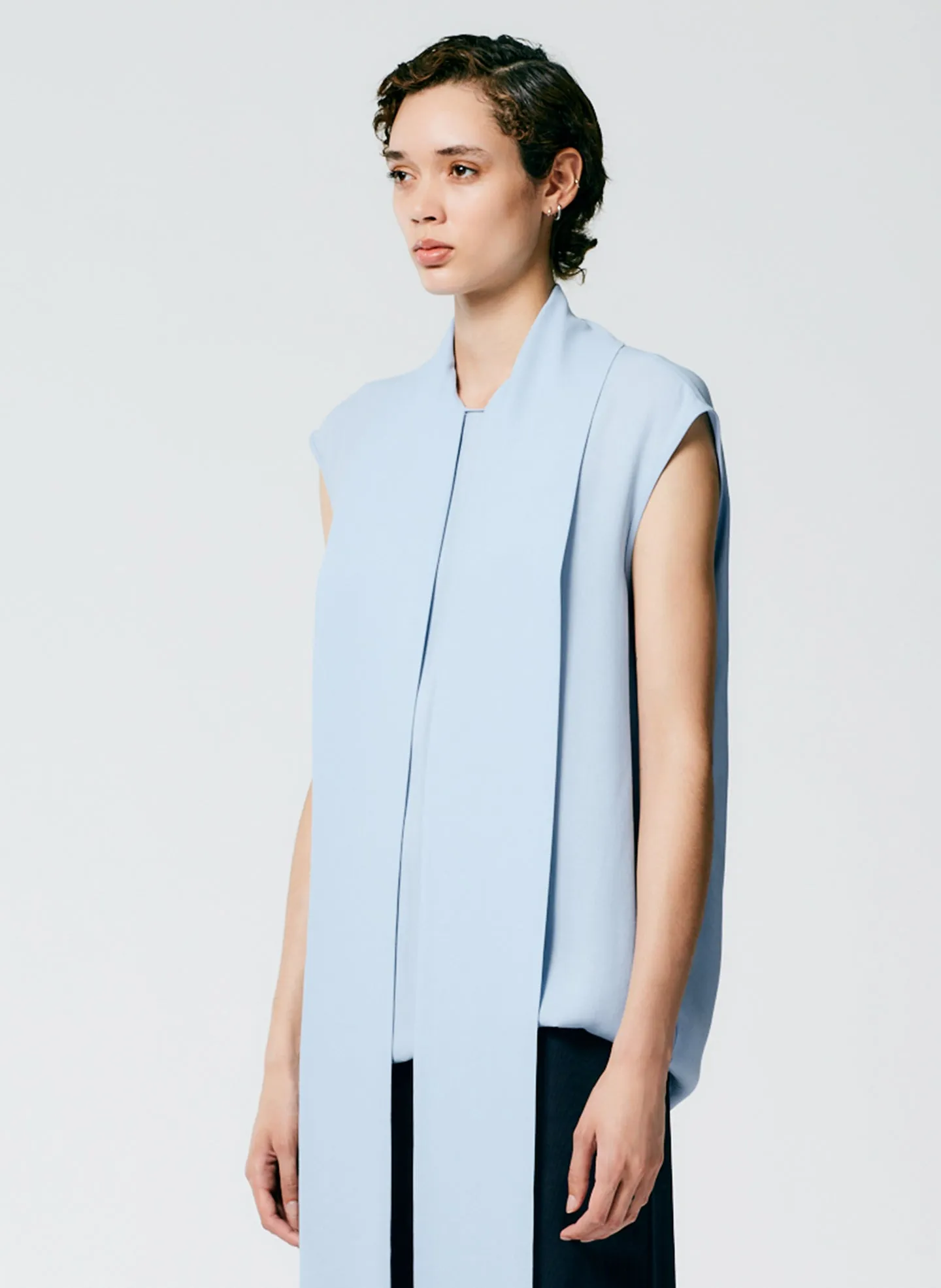 Feather Weight Eco Crepe Sleeveless Davenport Sculpted Shirt sold by Tibi product image thumbnail 3