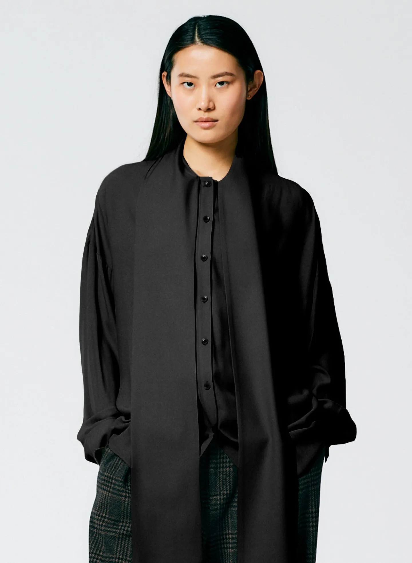 Feather Weight Eco Crepe Davenport Sculpted Shirt sold by Tibi