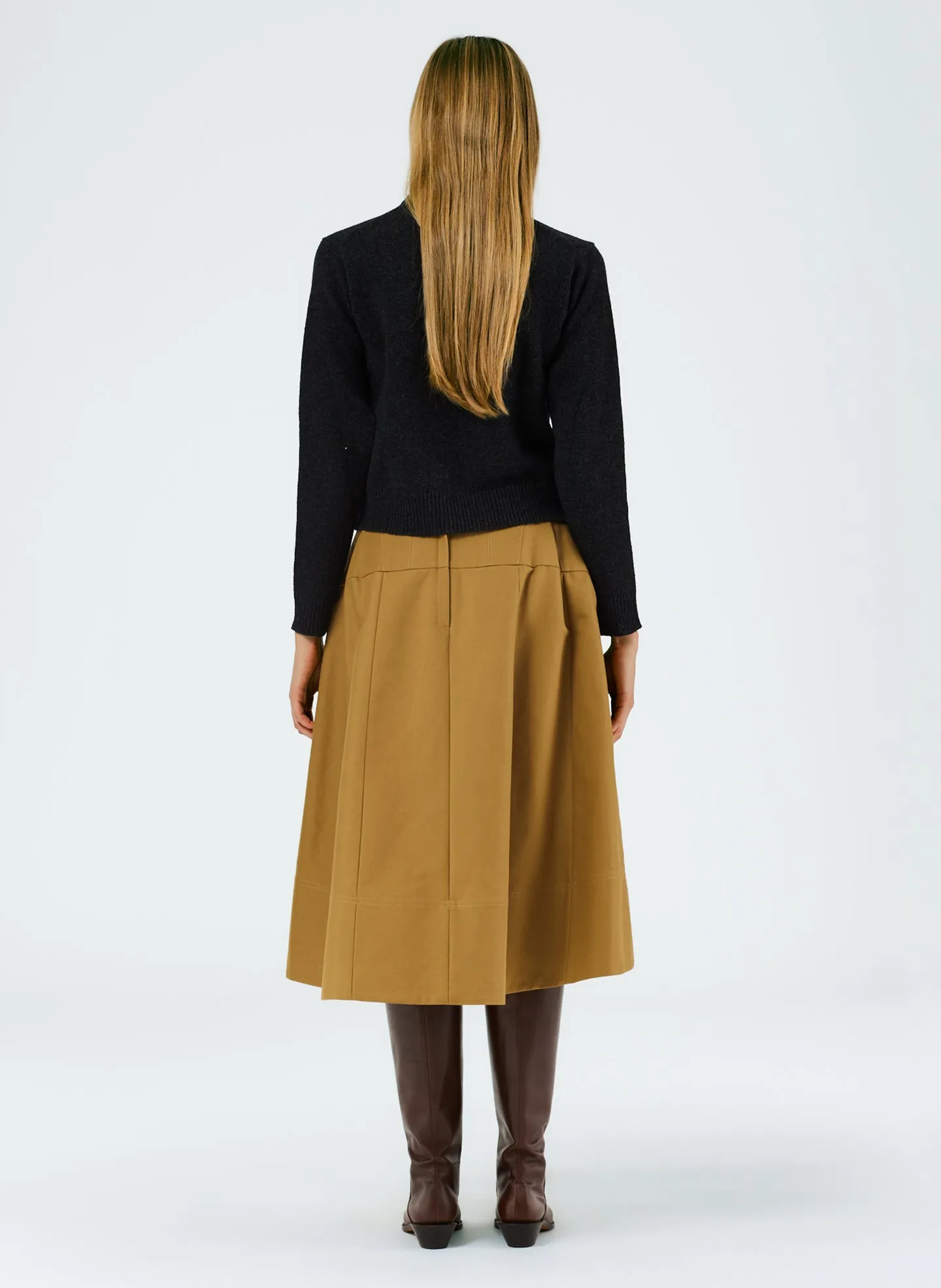 Sculpted Cotton Skirt sold by Tibi product image thumbnail 4
