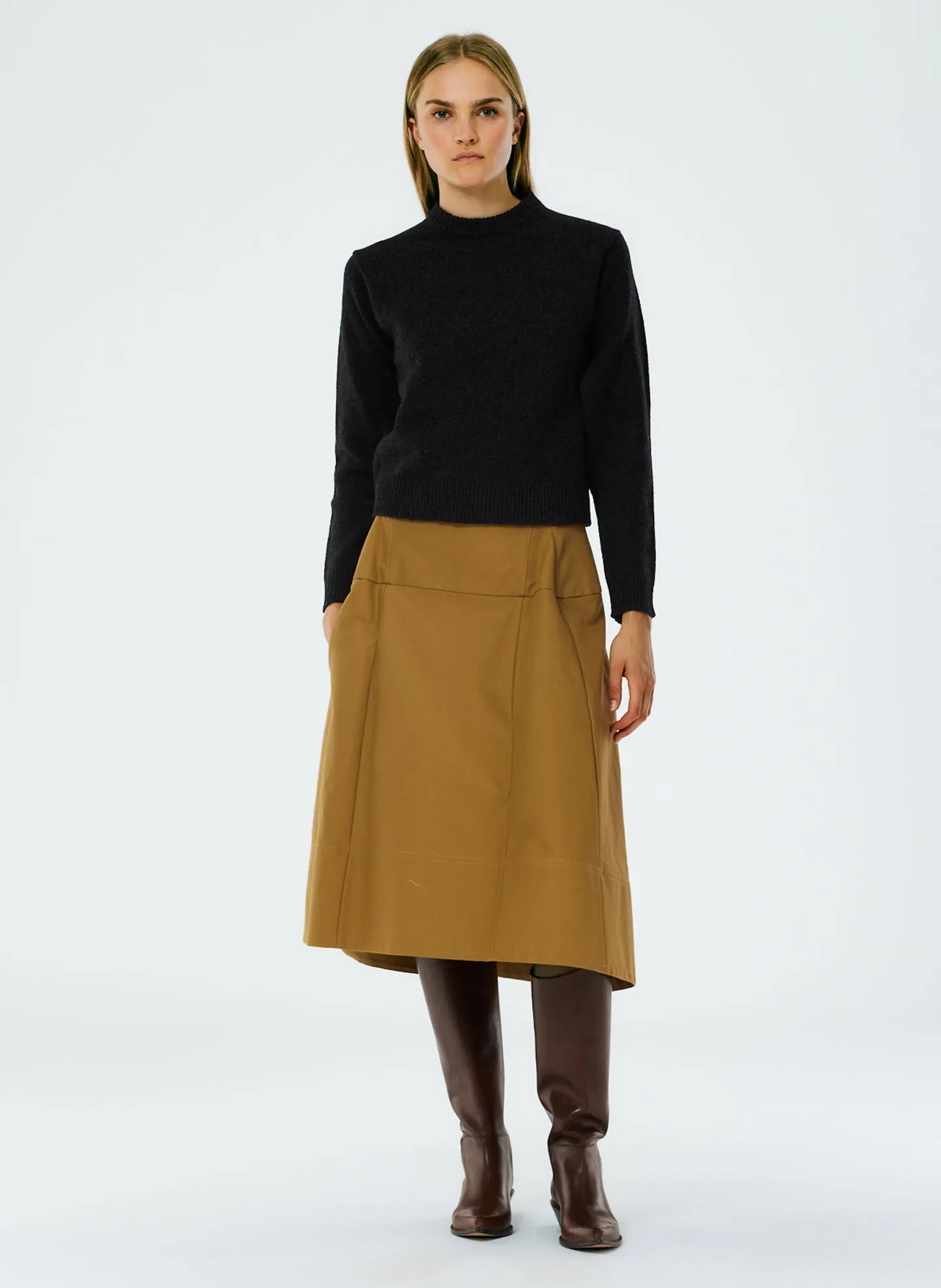 Sculpted Cotton Skirt sold by Tibi