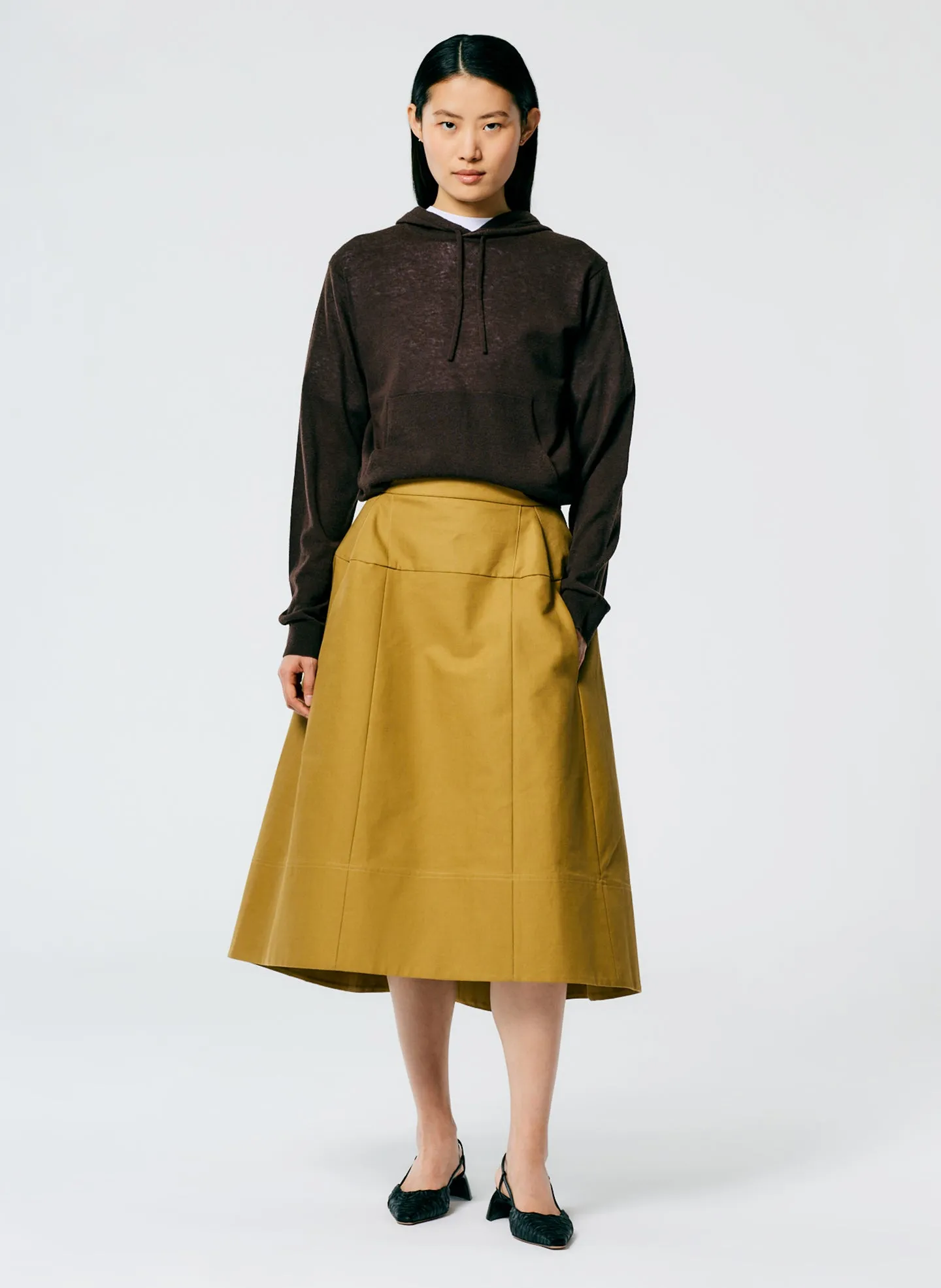 Sculpted Cotton Skirt sold by Tibi product image thumbnail 5