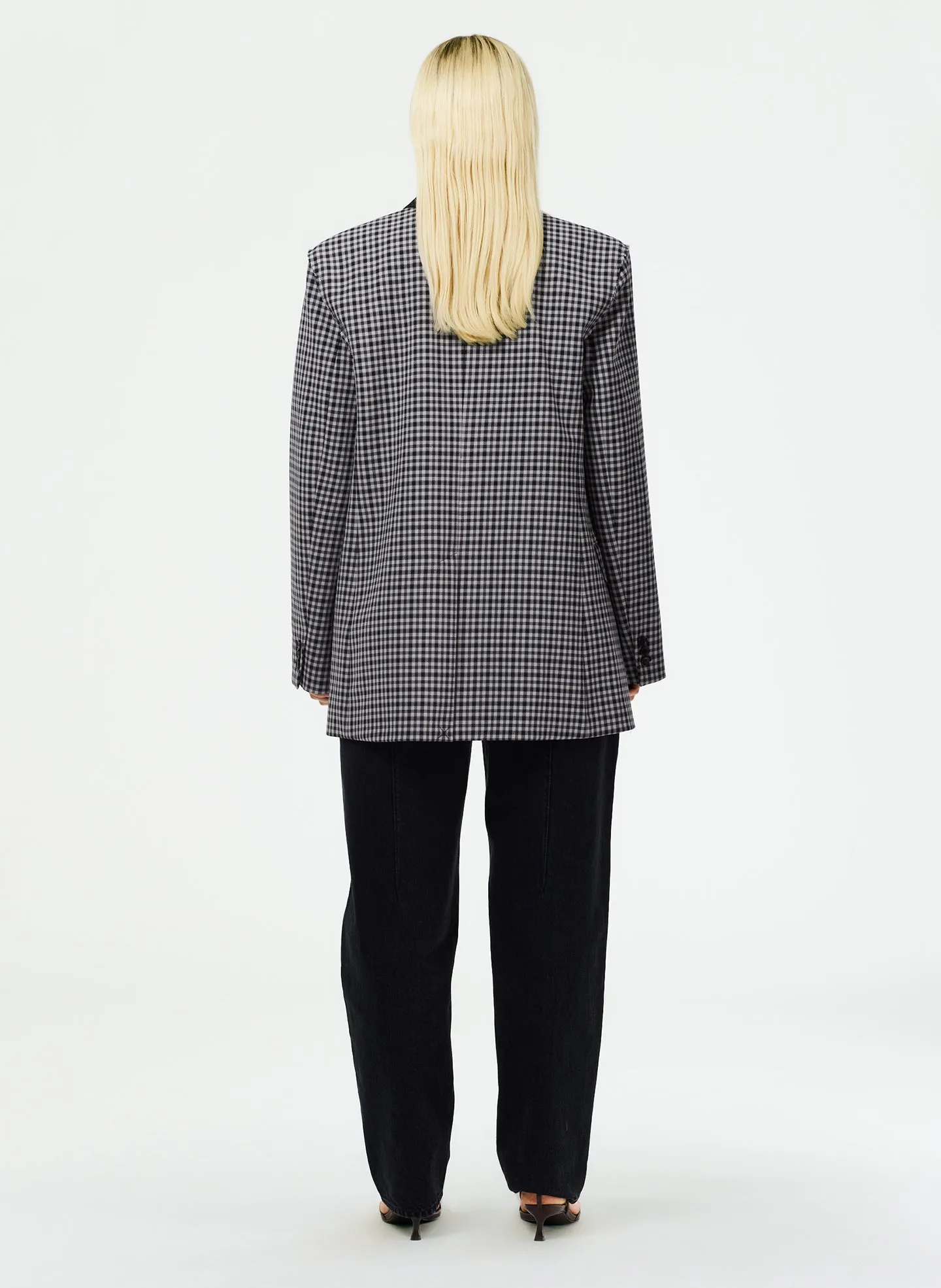 Double Faced Menswear Check Double Breasted Blazer sold by Tibi product image thumbnail 4