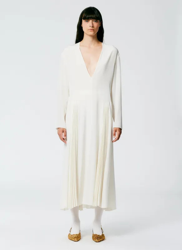 Eco Silk Pleated Godet Dress sold by Tibi