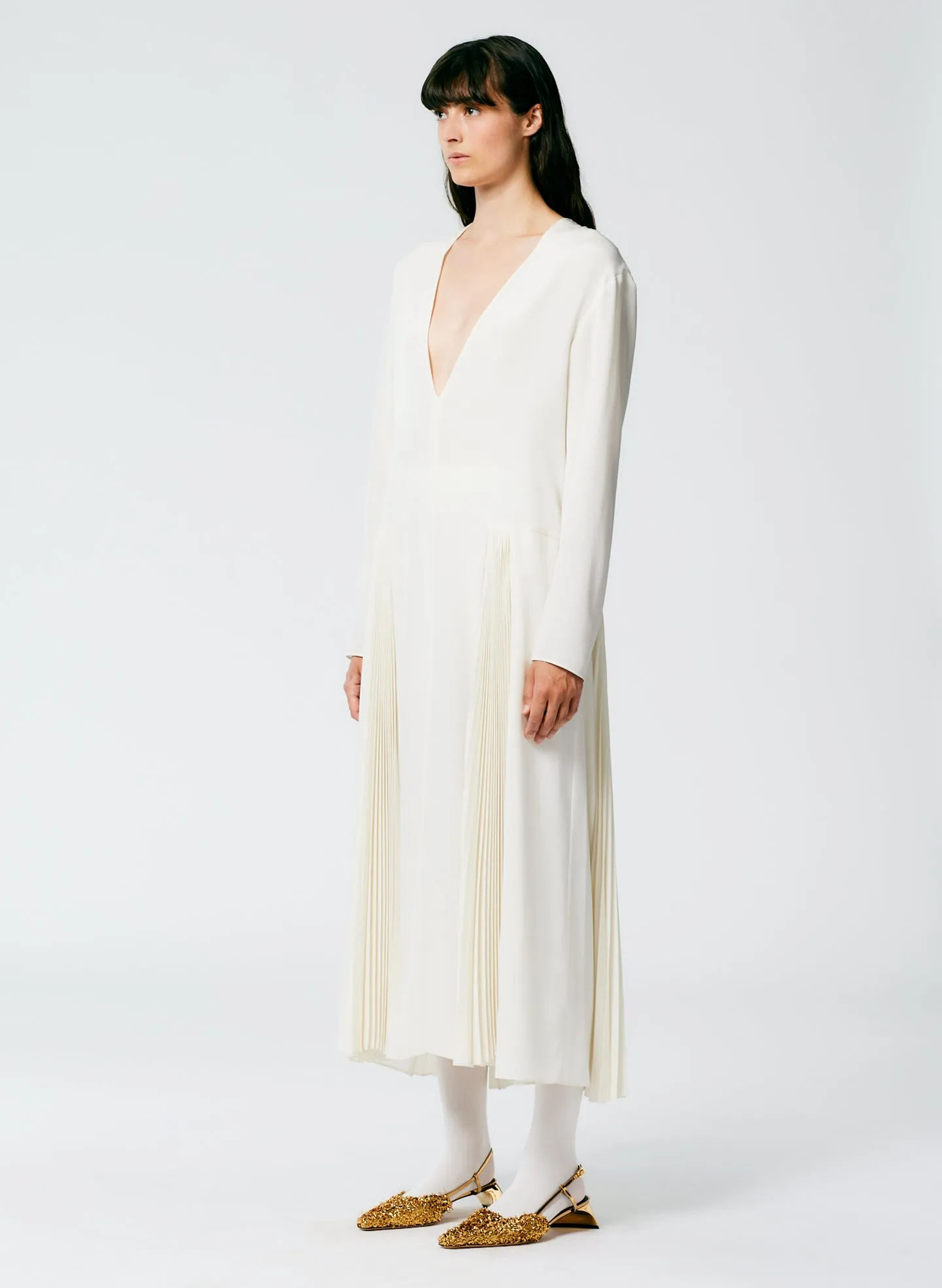 Eco Silk Pleated Godet Dress sold by Tibi product image thumbnail 3