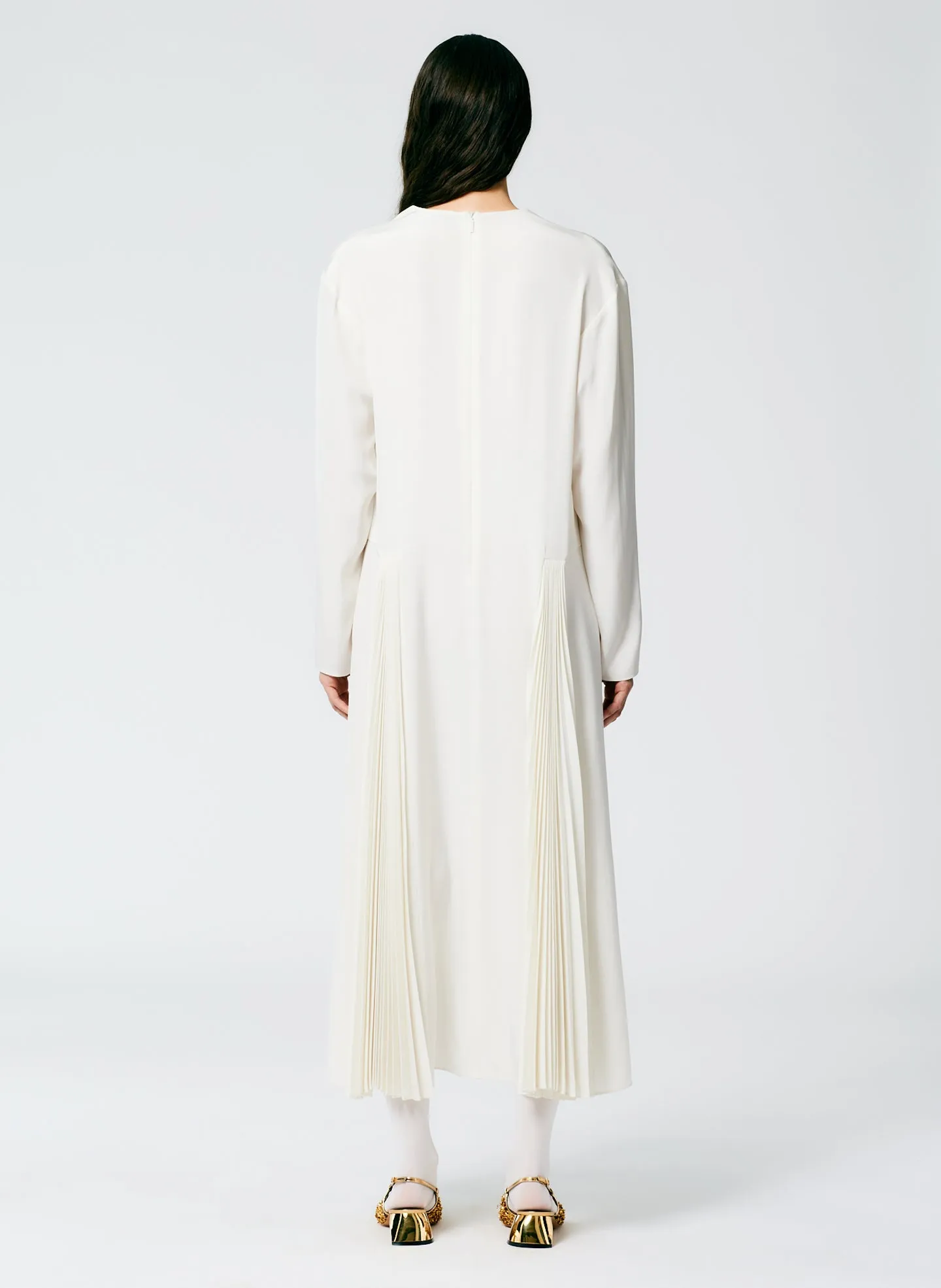 Eco Silk Pleated Godet Dress sold by Tibi product image thumbnail 4