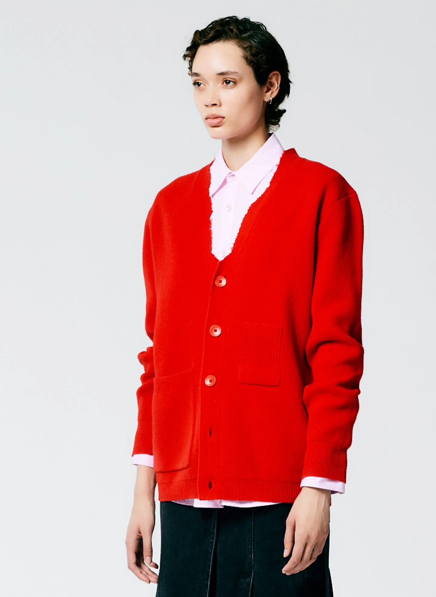 Soft Lambswool Distressed Cardigan sold by Tibi product image thumbnail 5