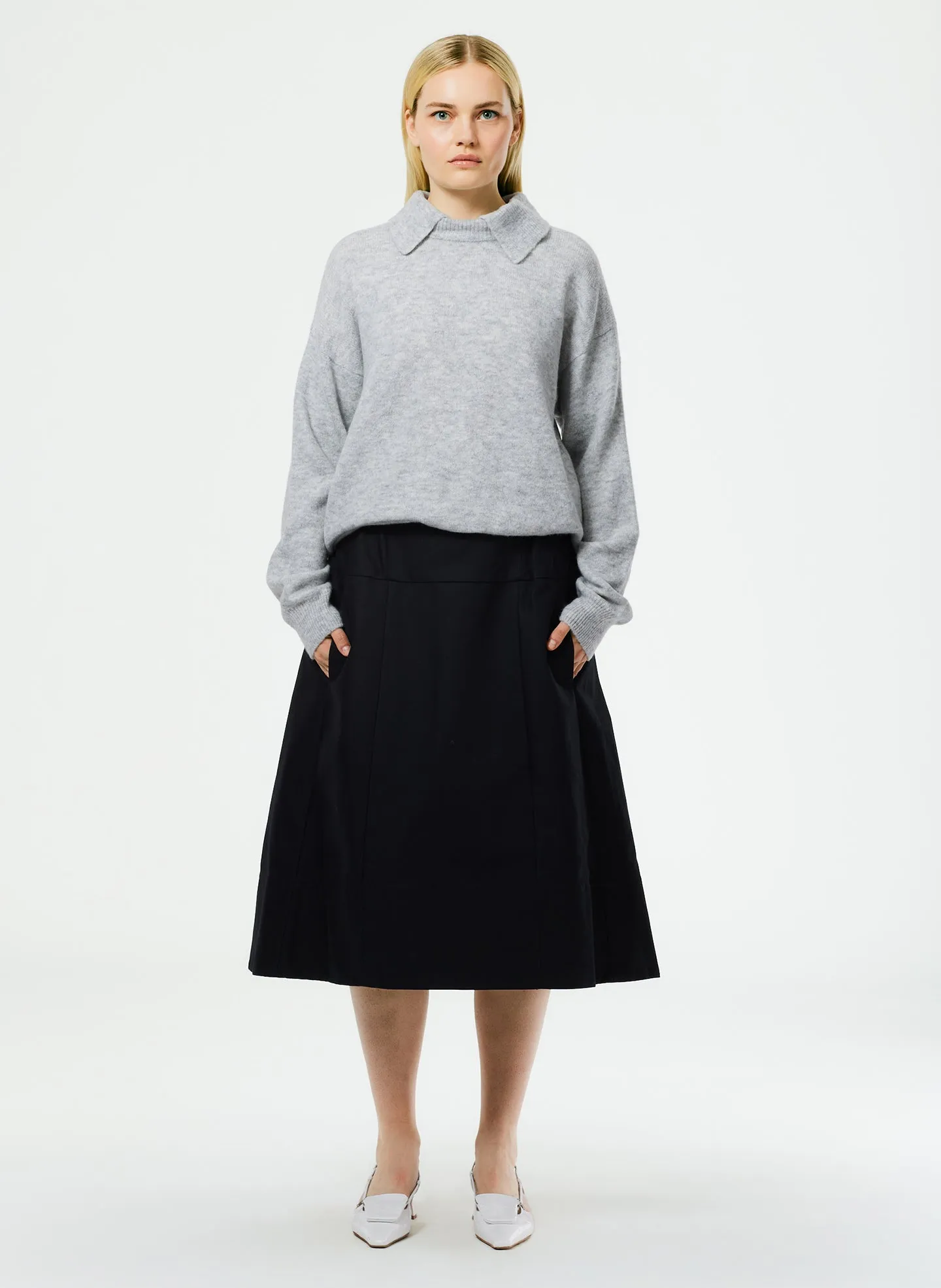 Sculpted Cotton Skirt sold by Tibi product image thumbnail 5