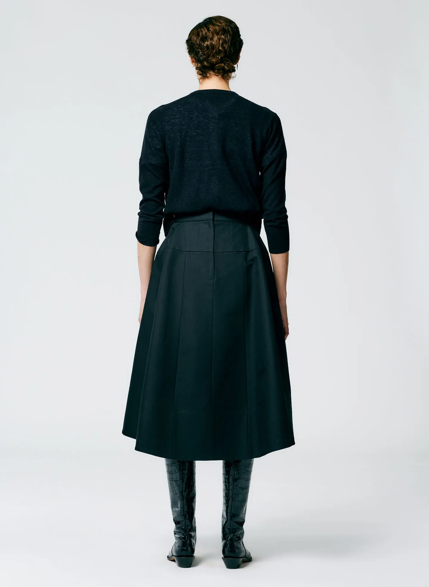 Sculpted Cotton Skirt sold by Tibi product image thumbnail 3
