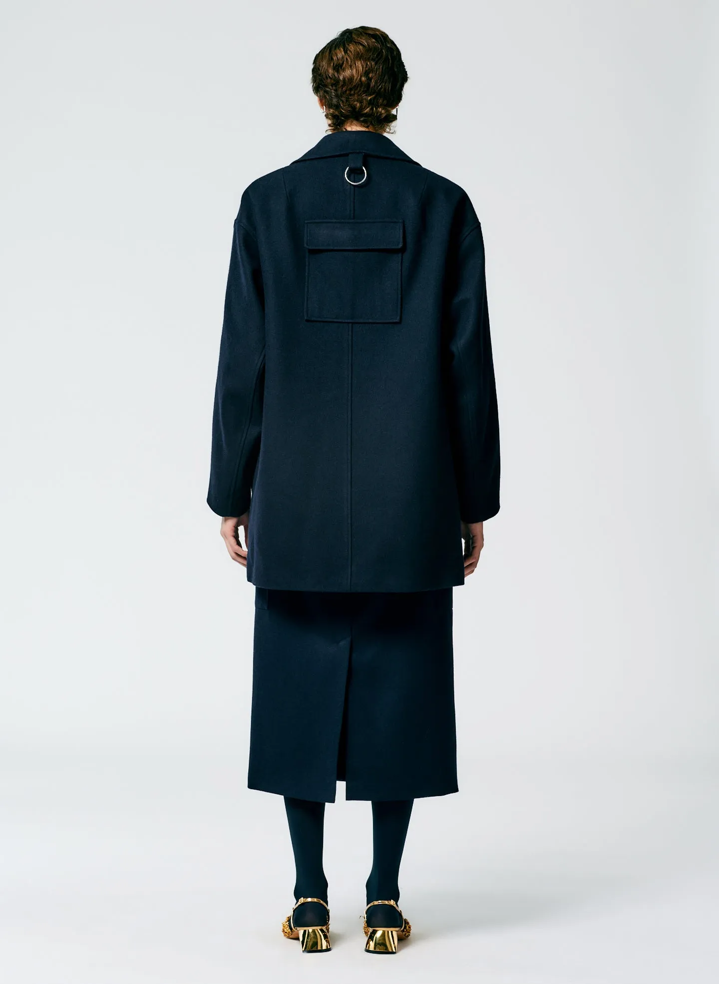 Recycled Felted Wool Peacoat sold by Tibi product image thumbnail 3