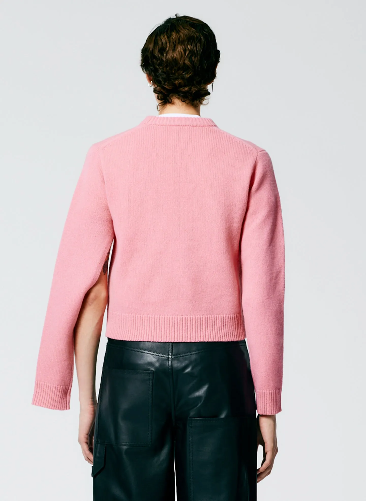Soft Lambswool Shrunken Crewneck Pullover sold by Tibi product image thumbnail 4