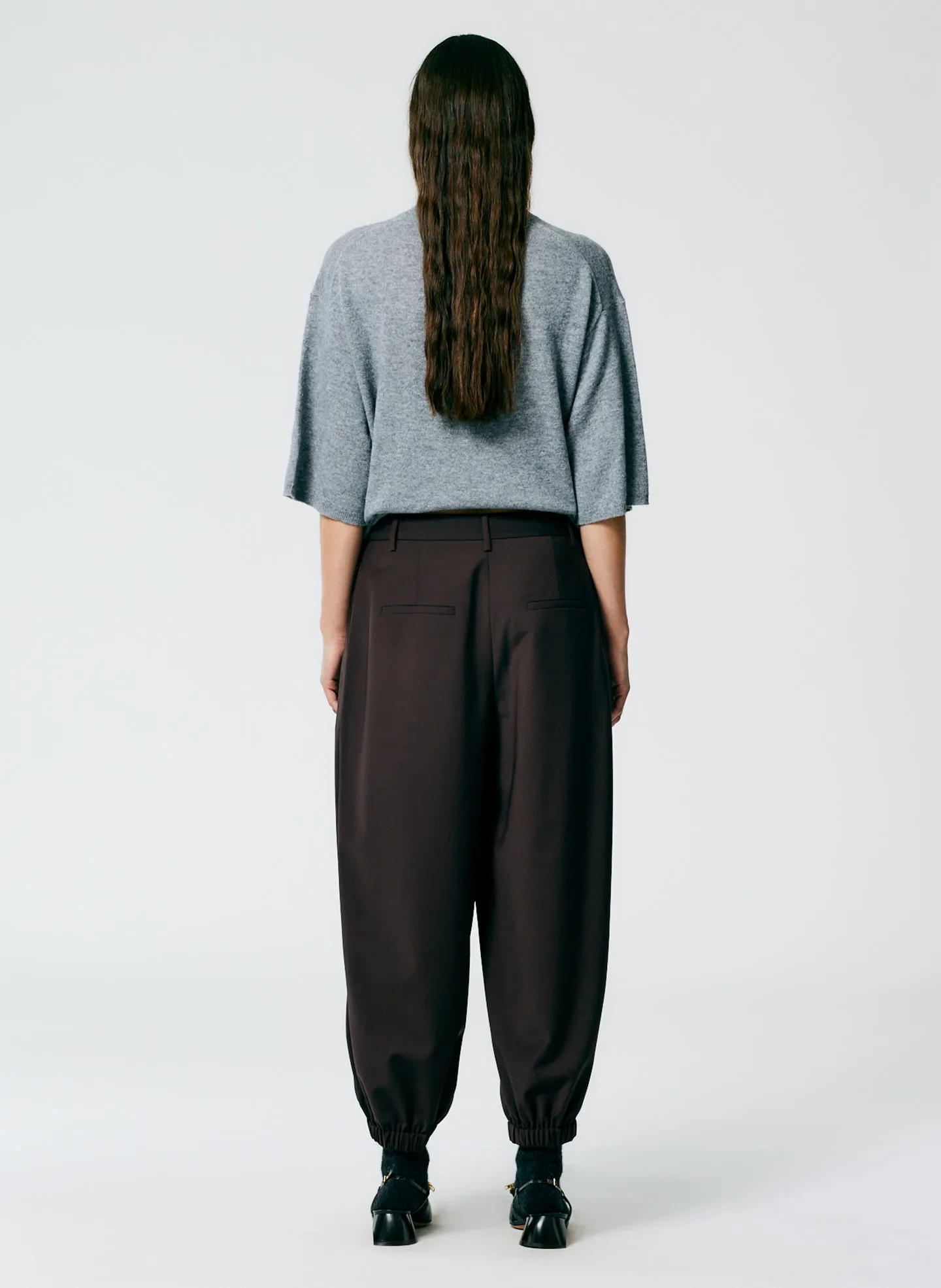Tropical Wool Pleated Balloon Pant - Long sold by Tibi product image thumbnail 3