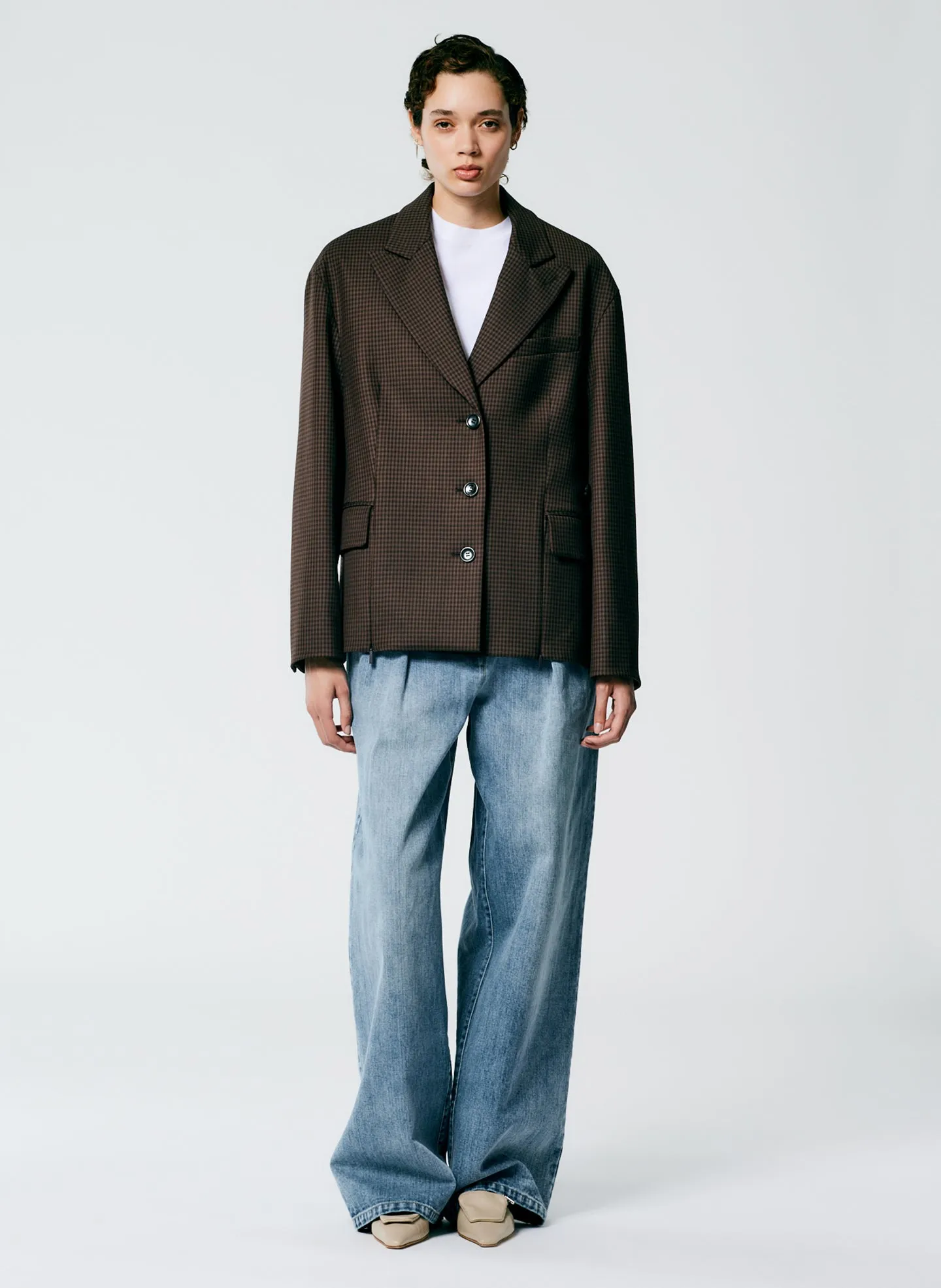 Jett Suiting Liam Blazer With Slit Zipper Detail sold by Tibi product image thumbnail 5