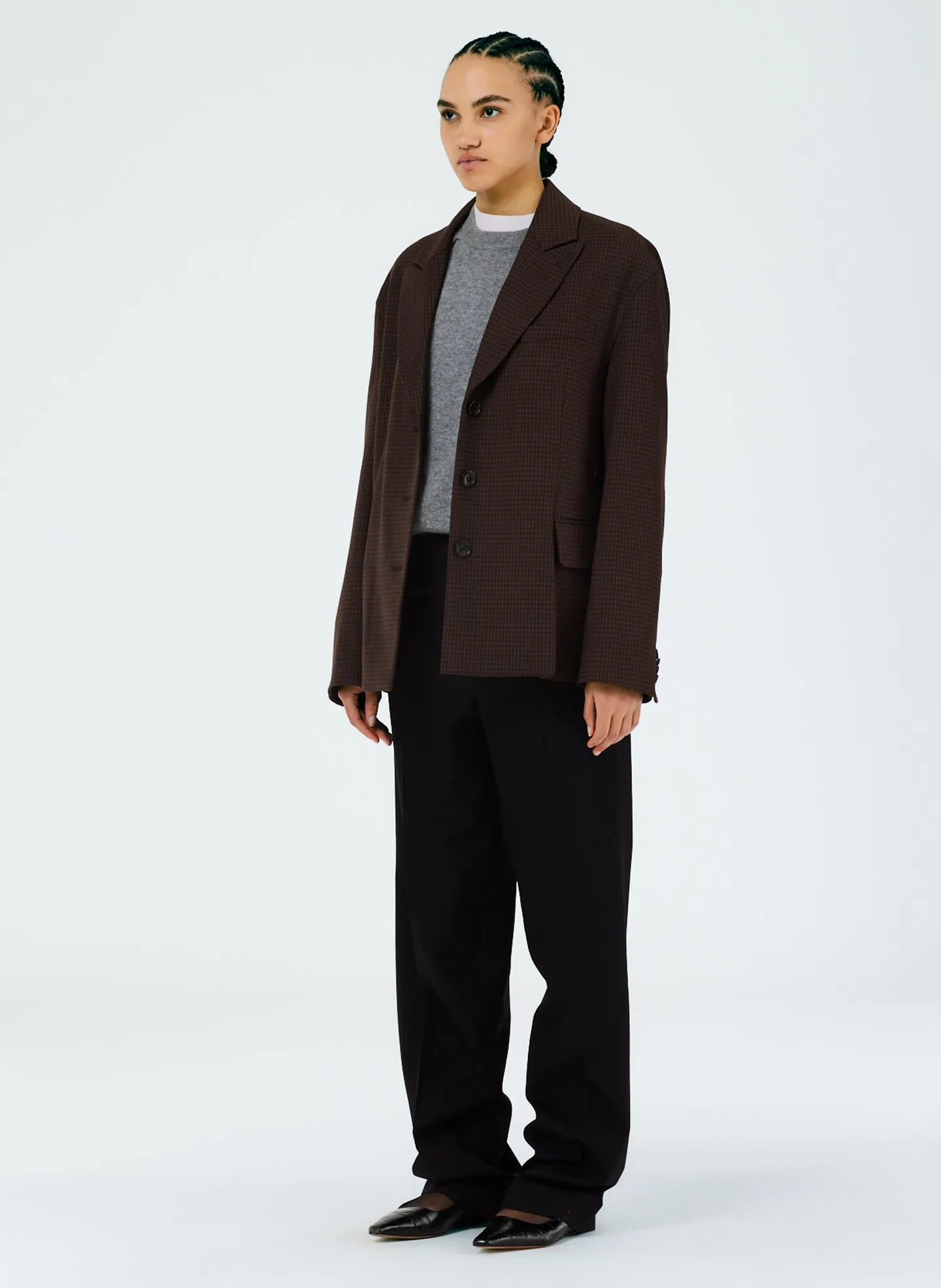 Jett Suiting Liam Blazer With Slit Zipper Detail sold by Tibi product image thumbnail 2