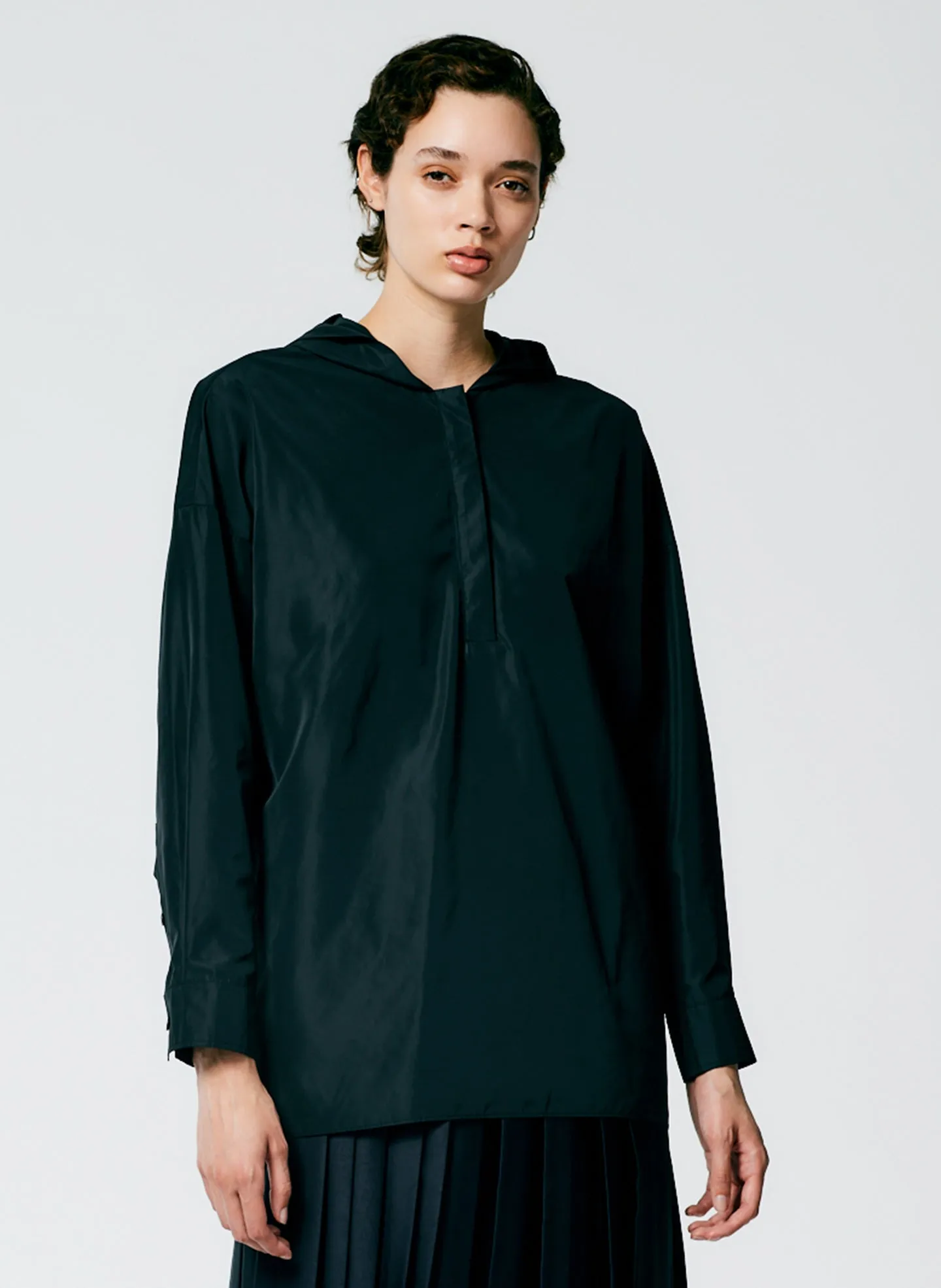 Italian Sporty Nylon Hoodie With Cocoon Back sold by Tibi product image thumbnail 2