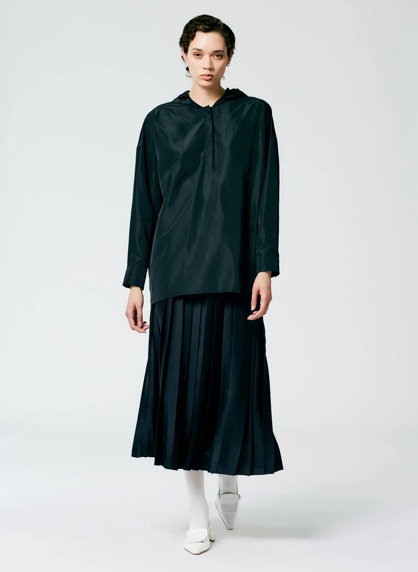 Italian Sporty Nylon Hoodie With Cocoon Back sold by Tibi product image thumbnail 5