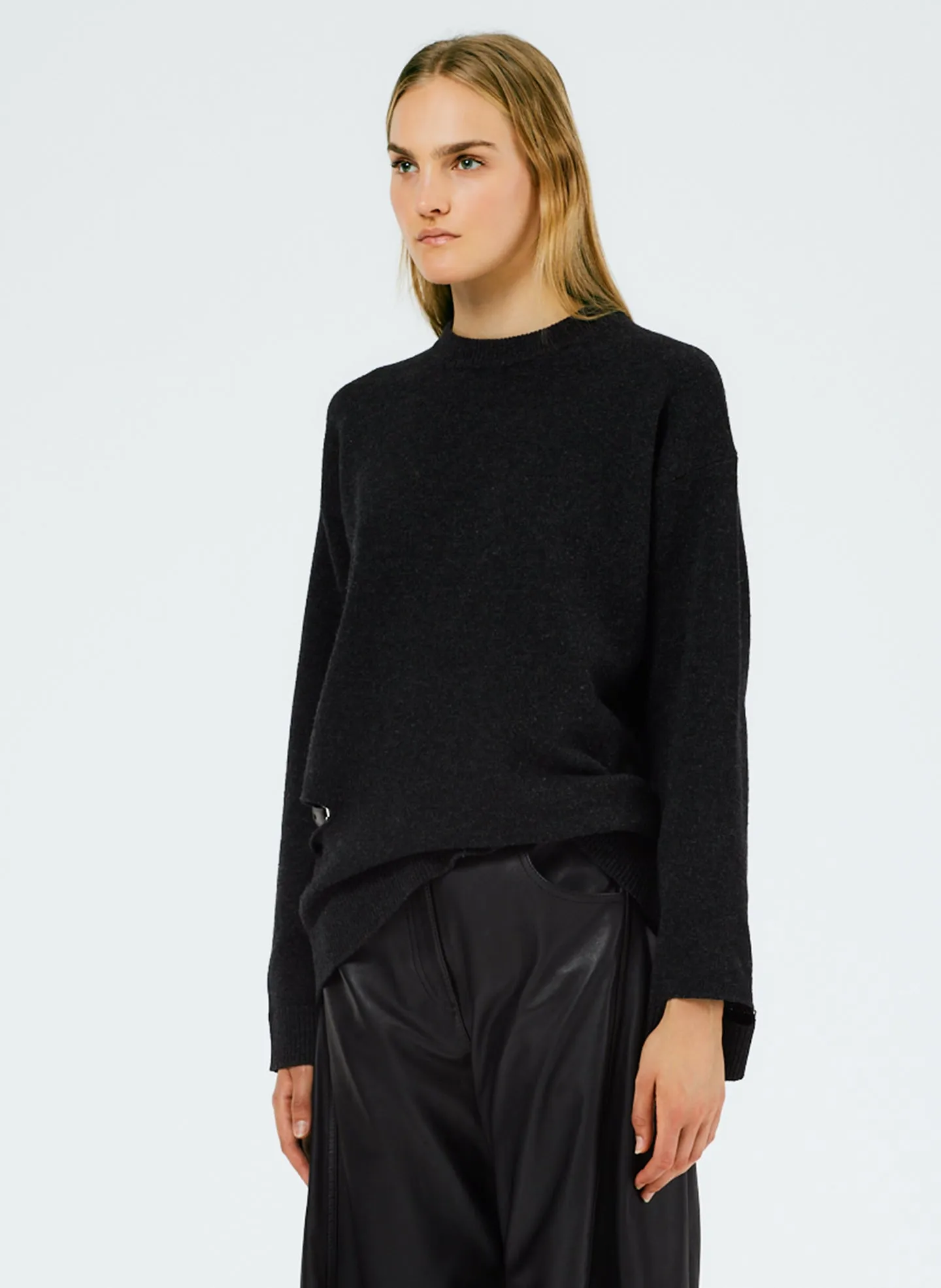 Soft Lambswool Crewneck Easy Pullover sold by Tibi product image thumbnail 2