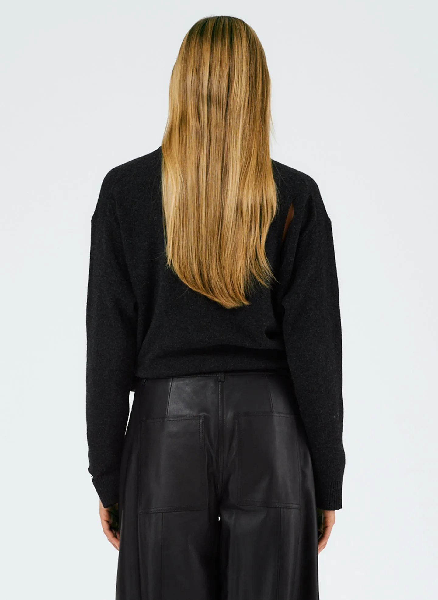 Soft Lambswool Crewneck Easy Pullover sold by Tibi product image thumbnail 3