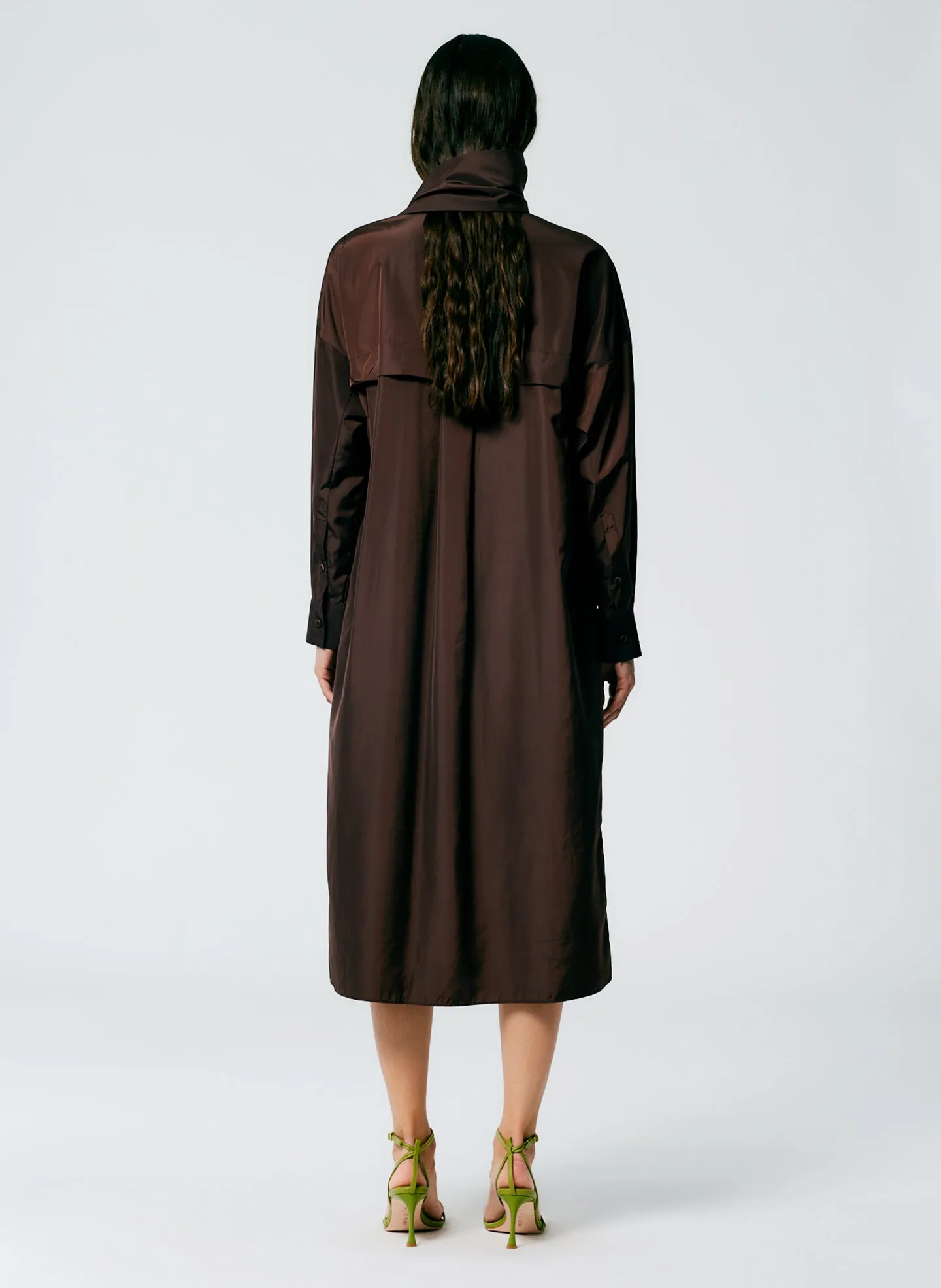 Italian Sporty Nylon Davenport Shirtdress sold by Tibi product image thumbnail 3