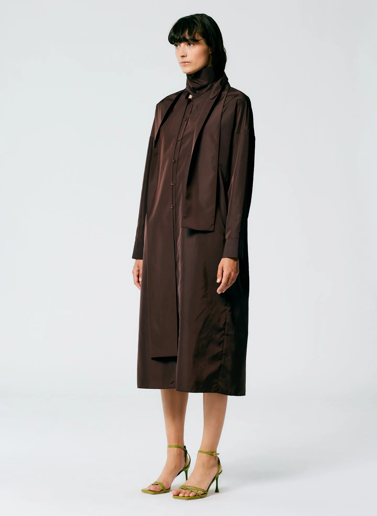 Italian Sporty Nylon Davenport Shirtdress sold by Tibi product image thumbnail 2