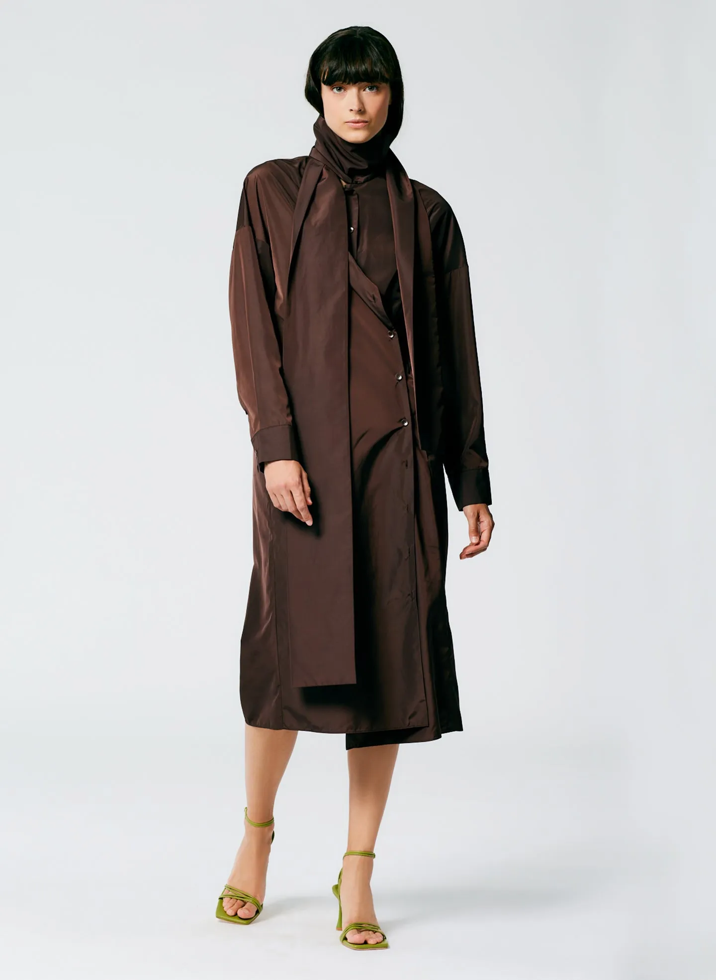 Italian Sporty Nylon Davenport Shirtdress sold by Tibi product image thumbnail 4