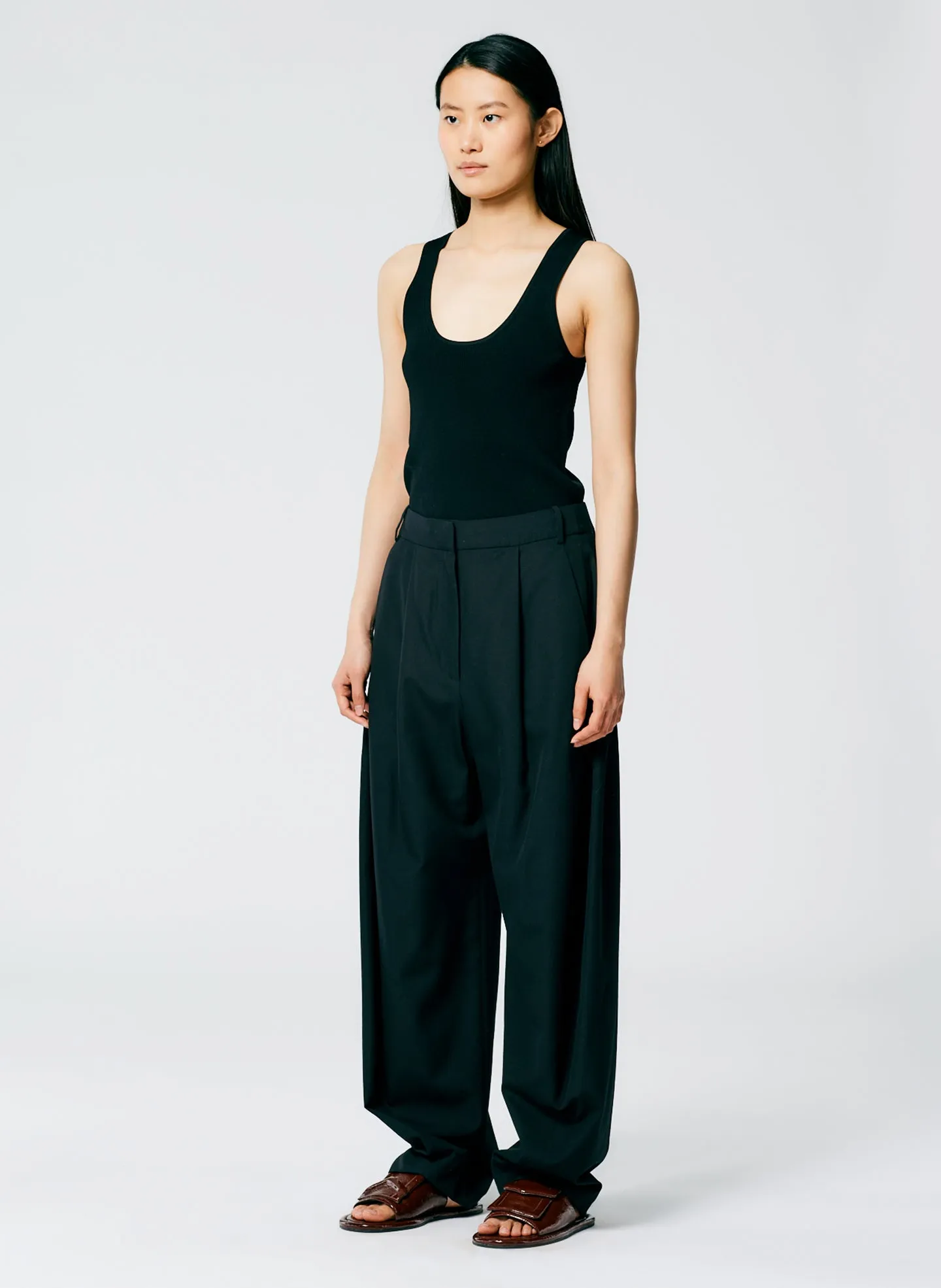 Refined Wool Tricotine Suiting Simon Trouser sold by Tibi product image thumbnail 3