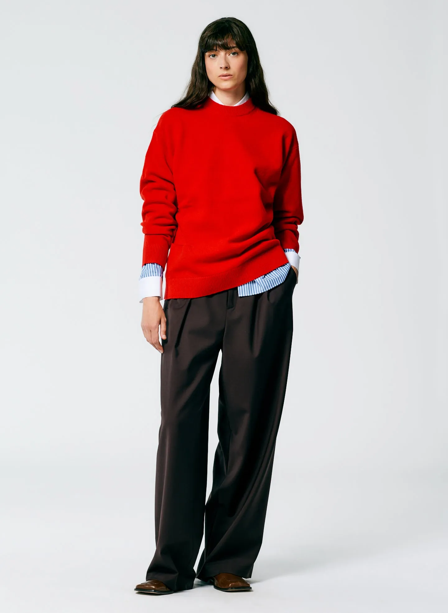 Soft Lambswool Crewneck Easy Pullover sold by Tibi product image thumbnail 4