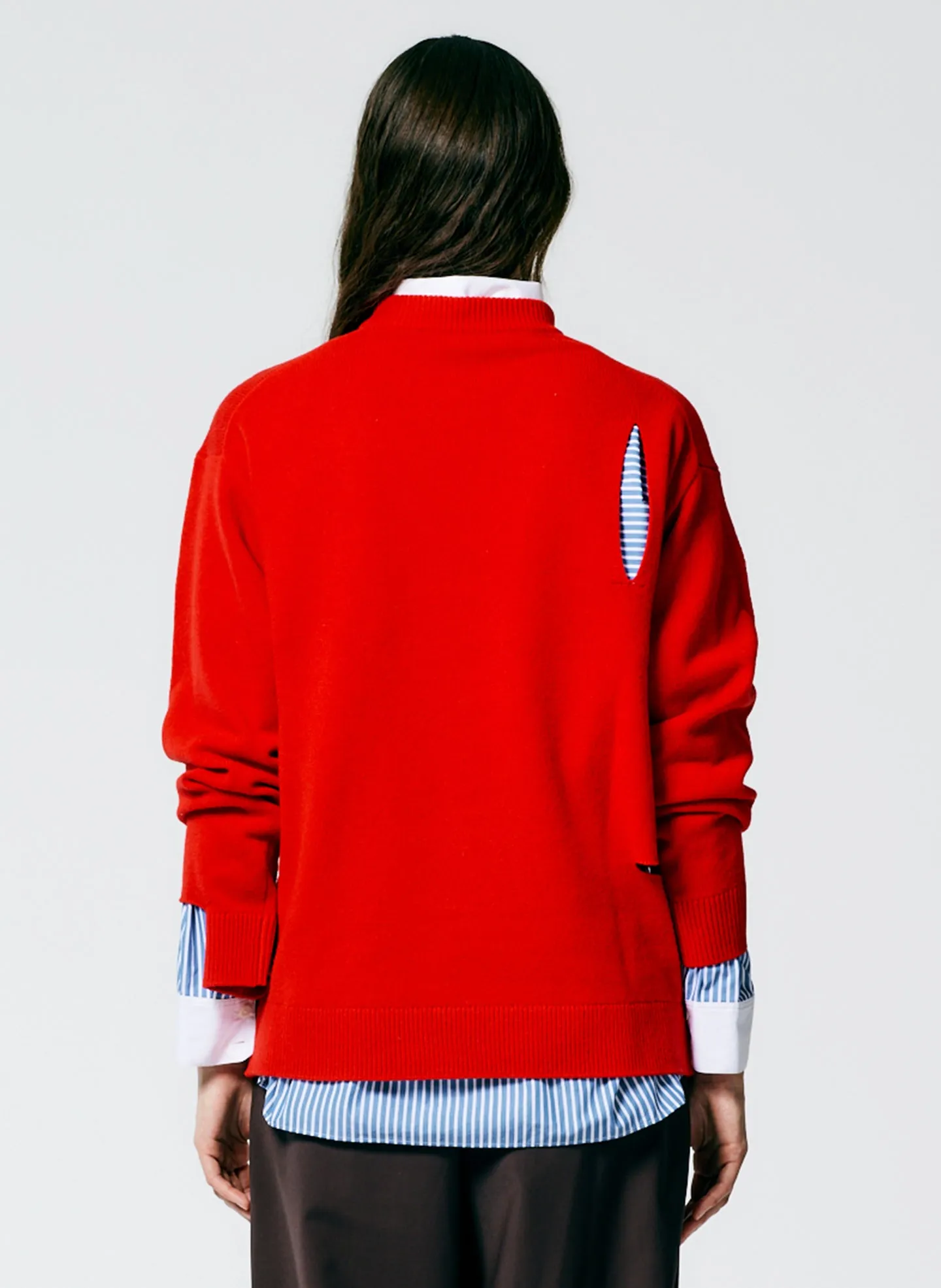 Soft Lambswool Crewneck Easy Pullover sold by Tibi product image thumbnail 3