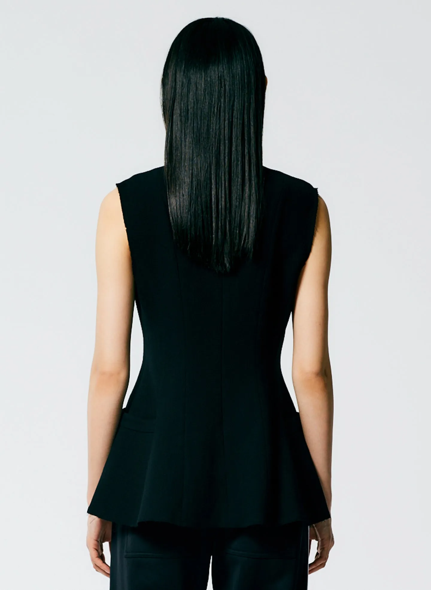 Melee Crepe V-Neck Top sold by Tibi product image thumbnail 4