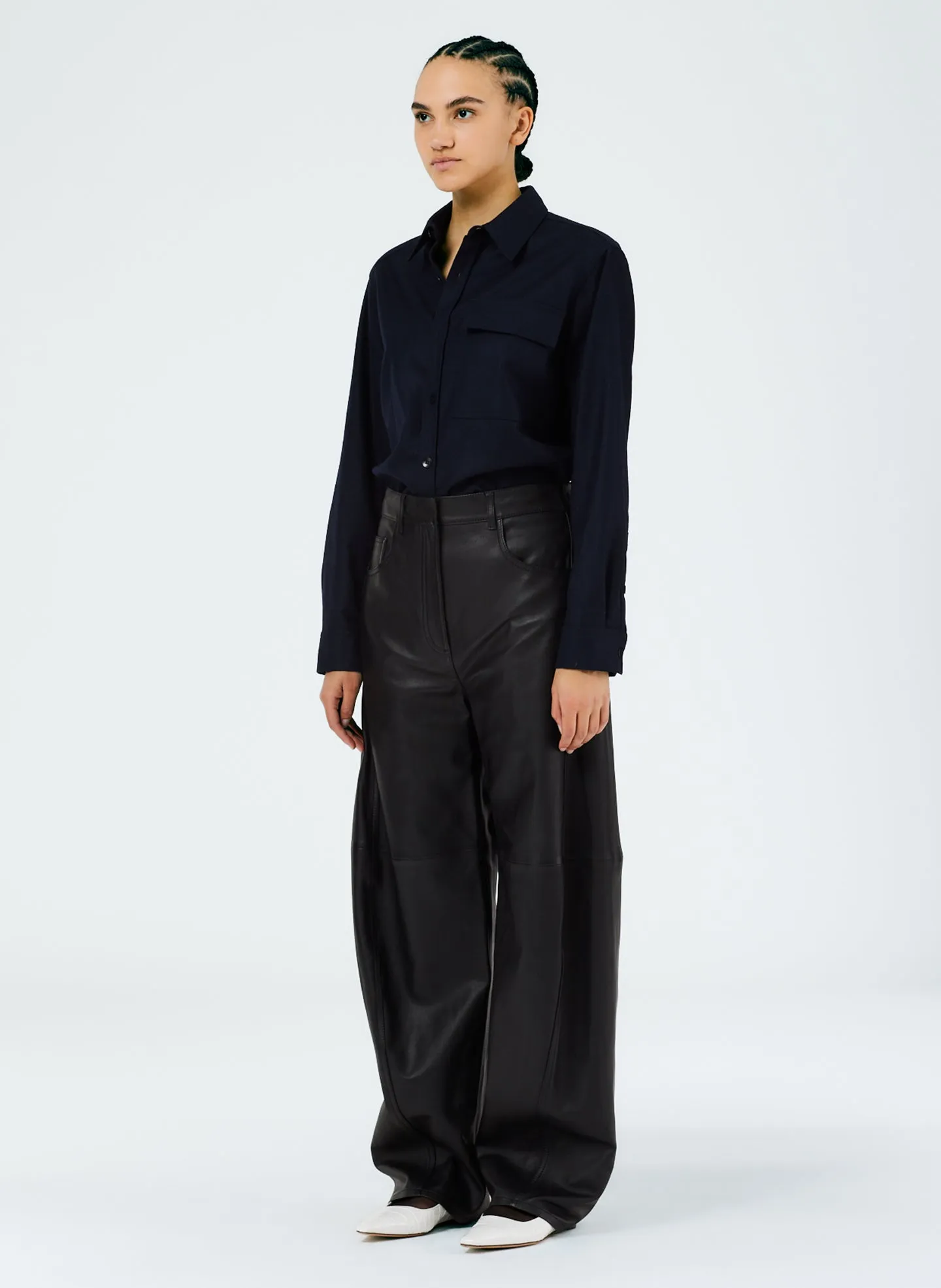 Leather Sid Pant - Petite sold by Tibi product image thumbnail 2