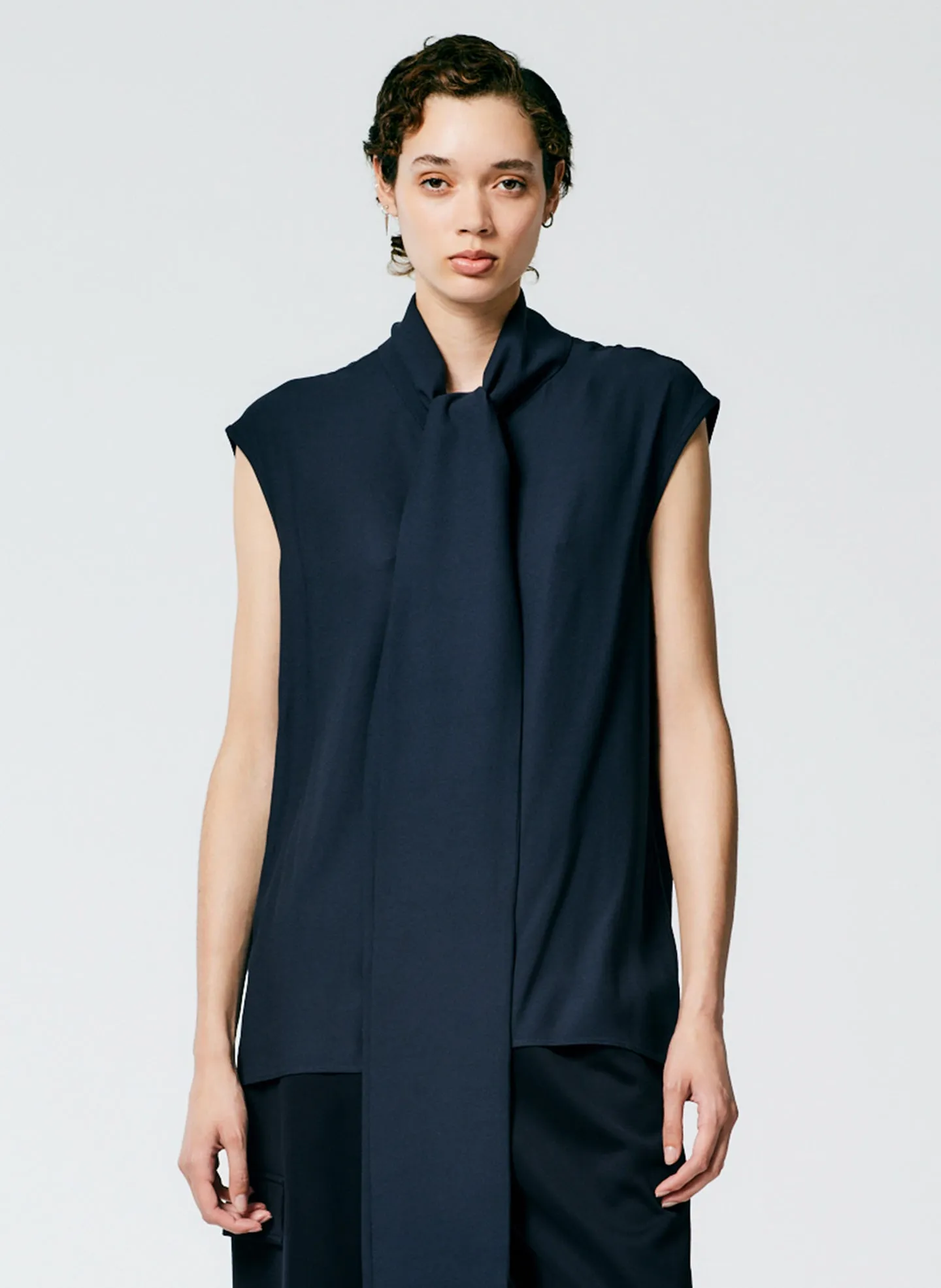Feather Weight Eco Crepe Sleeveless Davenport Sculpted Shirt sold by Tibi product image thumbnail 3