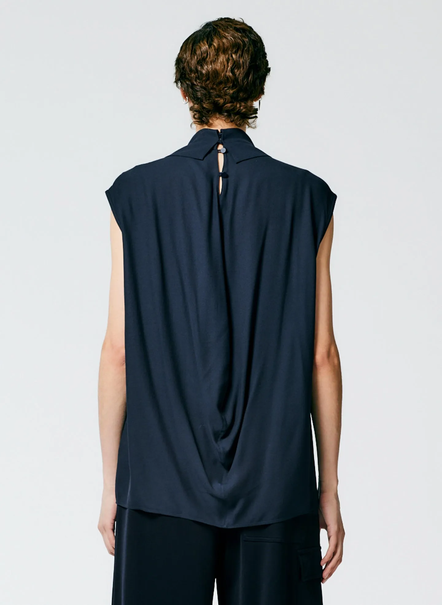 Feather Weight Eco Crepe Sleeveless Davenport Sculpted Shirt sold by Tibi product image thumbnail 5
