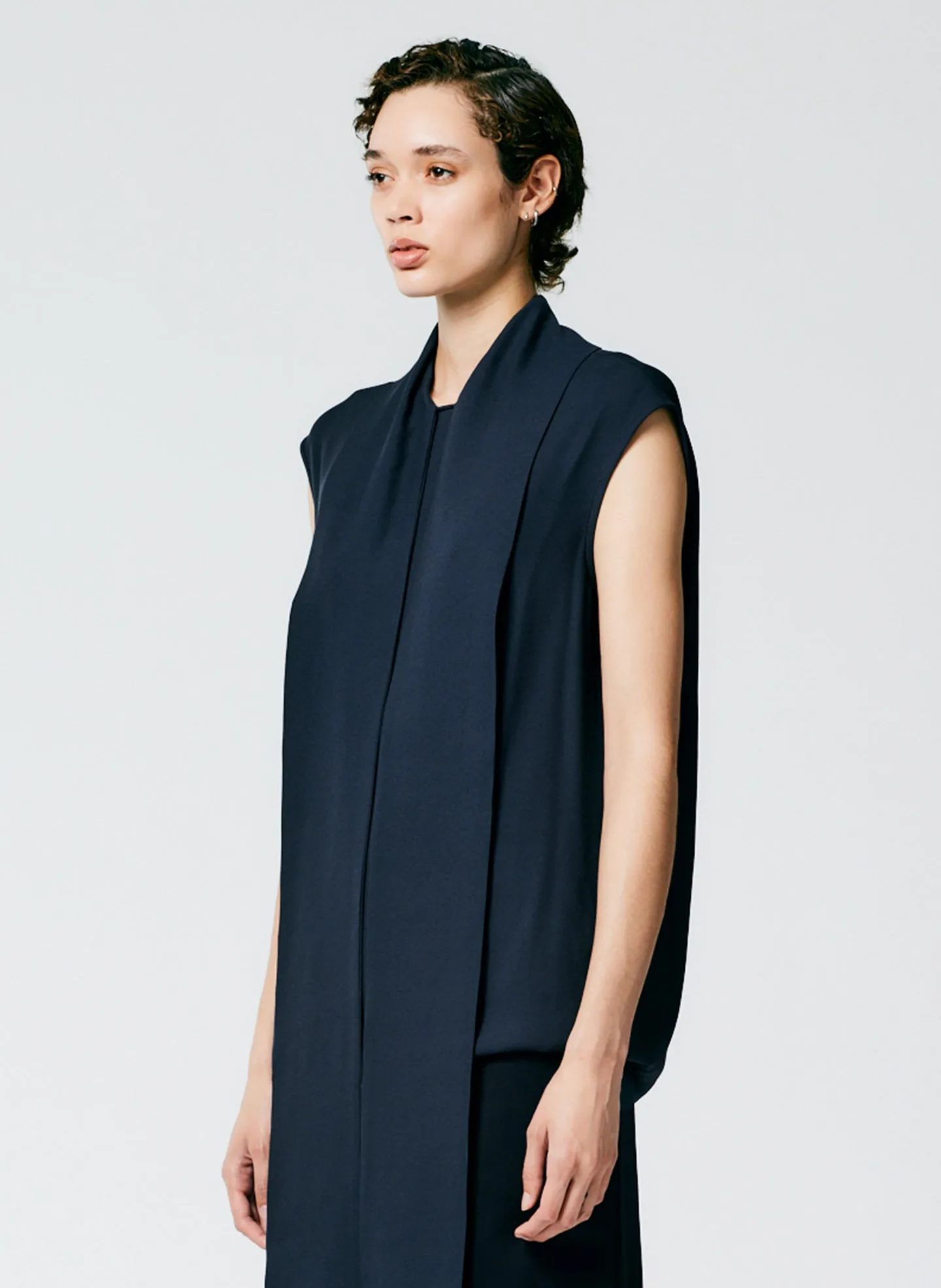 Feather Weight Eco Crepe Sleeveless Davenport Sculpted Shirt sold by Tibi product image thumbnail 4