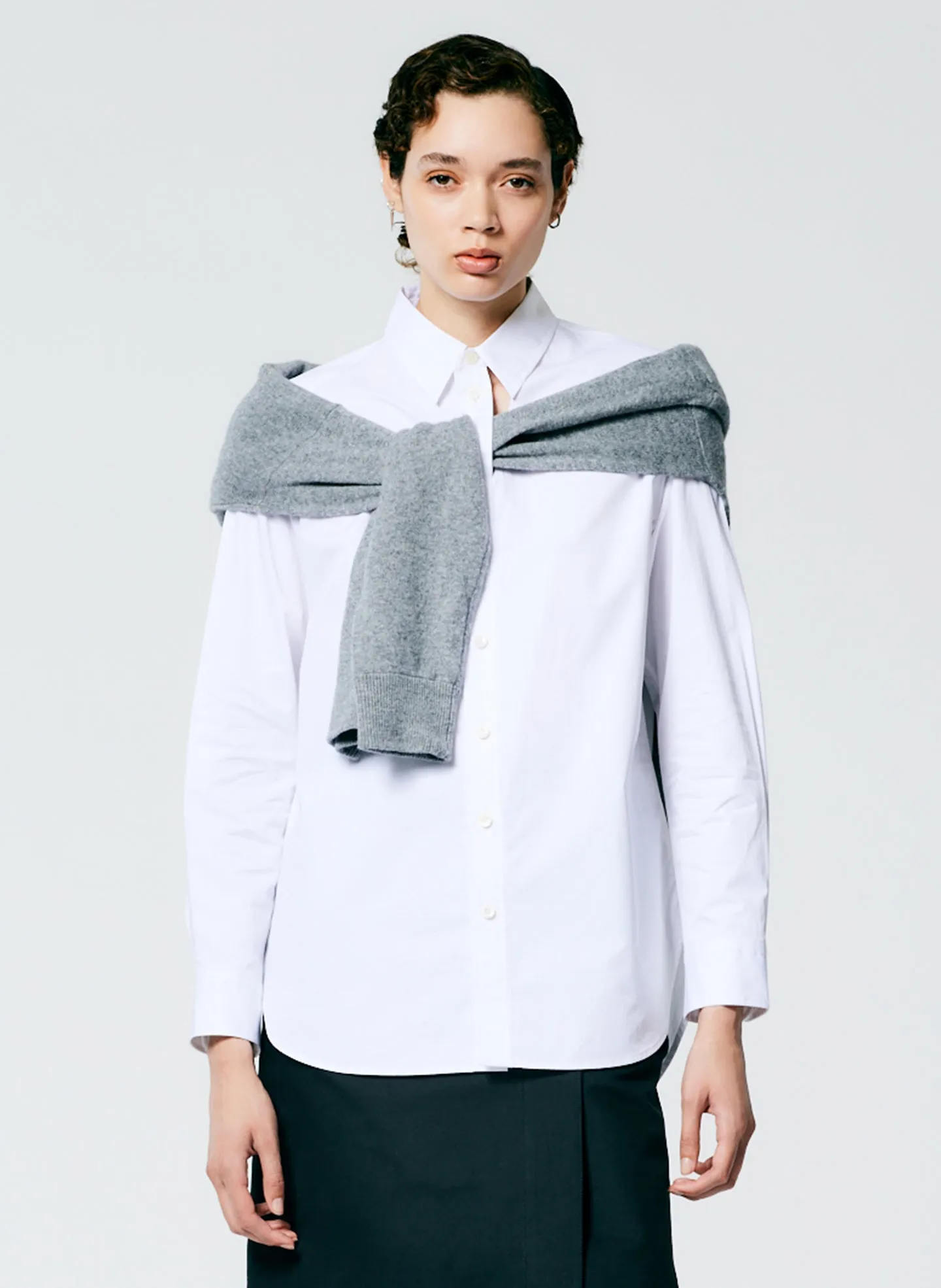 Eco Poplin Cut Out Charlie Shirt sold by Tibi product image thumbnail 3