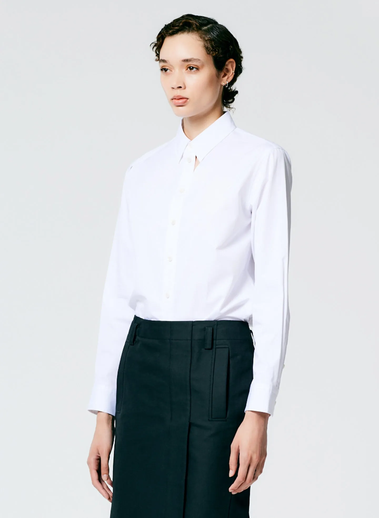 Eco Poplin Cut Out Charlie Shirt sold by Tibi product image thumbnail 4