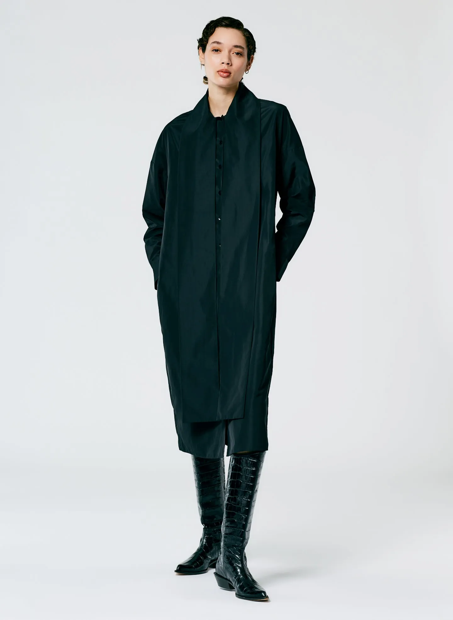 Italian Sporty Nylon Davenport Shirtdress sold by Tibi product image thumbnail 3