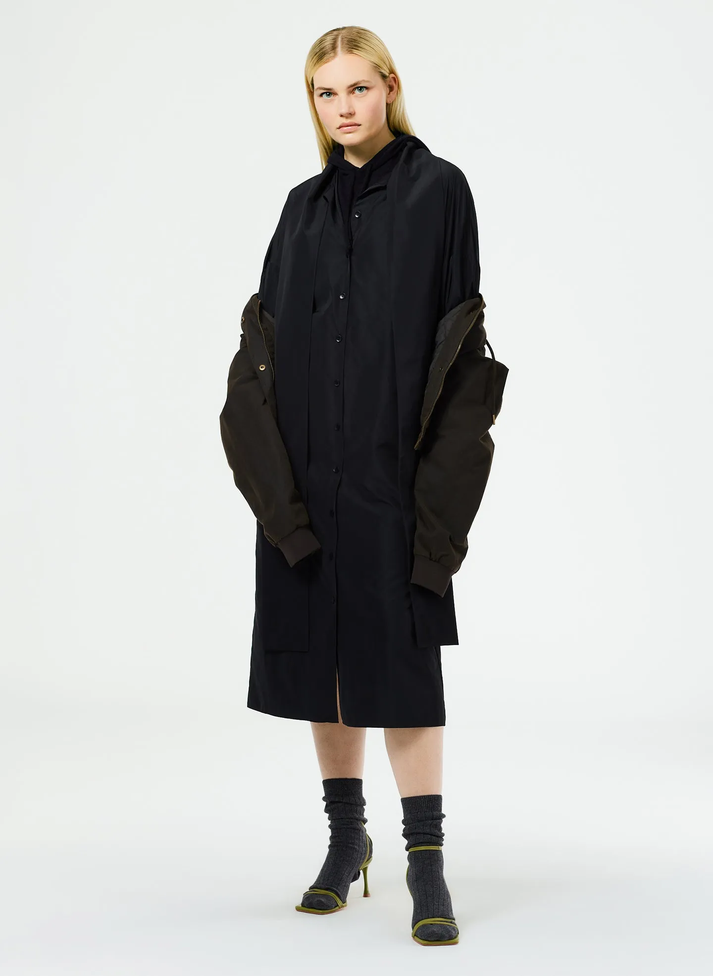 Italian Sporty Nylon Davenport Shirtdress sold by Tibi