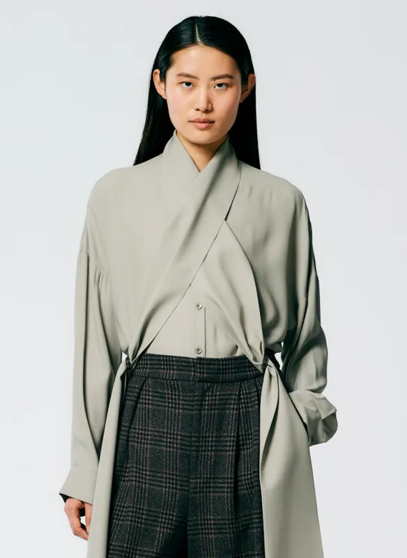 Feather Weight Eco Crepe Davenport Sculpted Shirt sold by Tibi