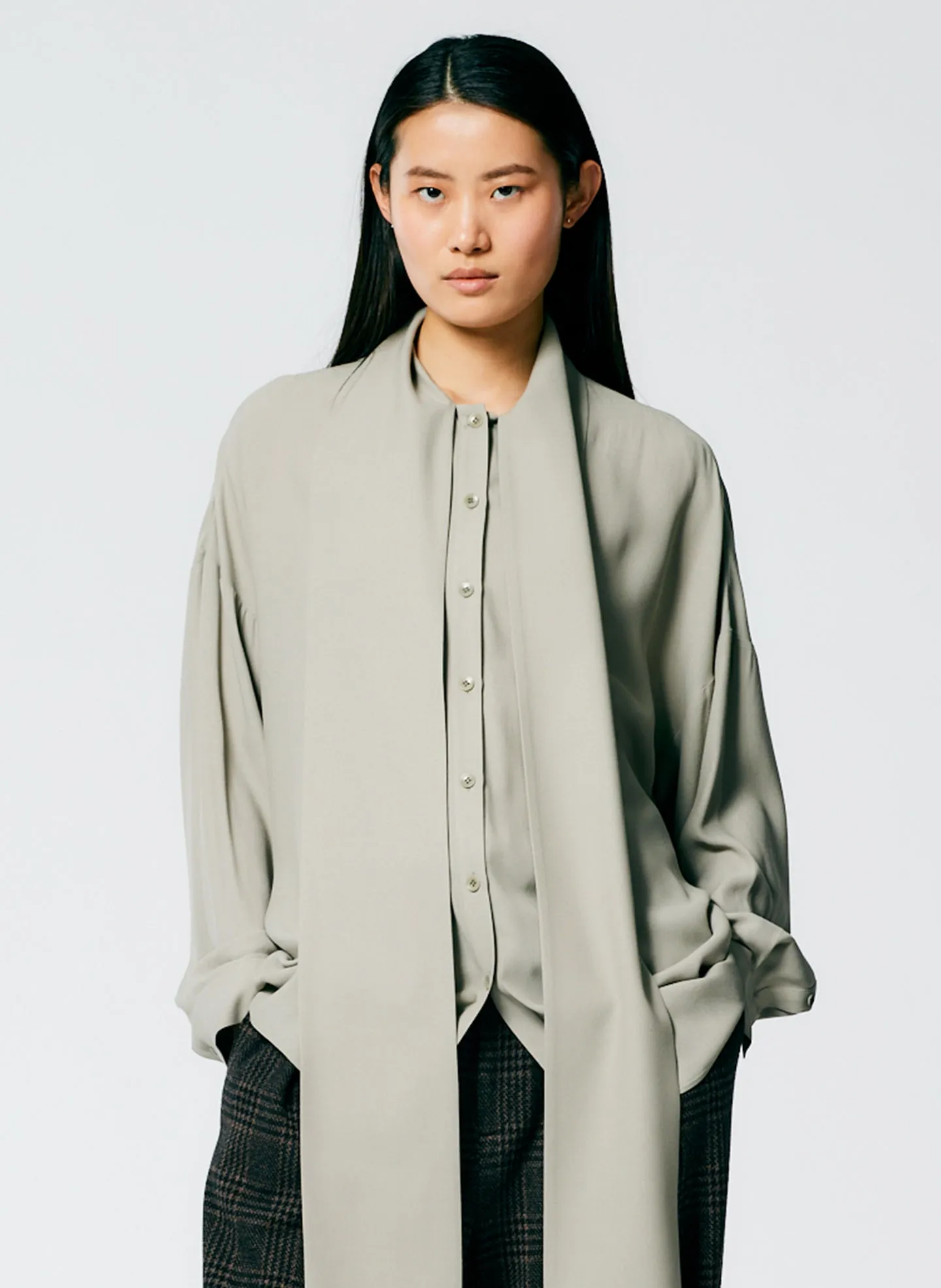 Feather Weight Eco Crepe Davenport Sculpted Shirt sold by Tibi product image thumbnail 3